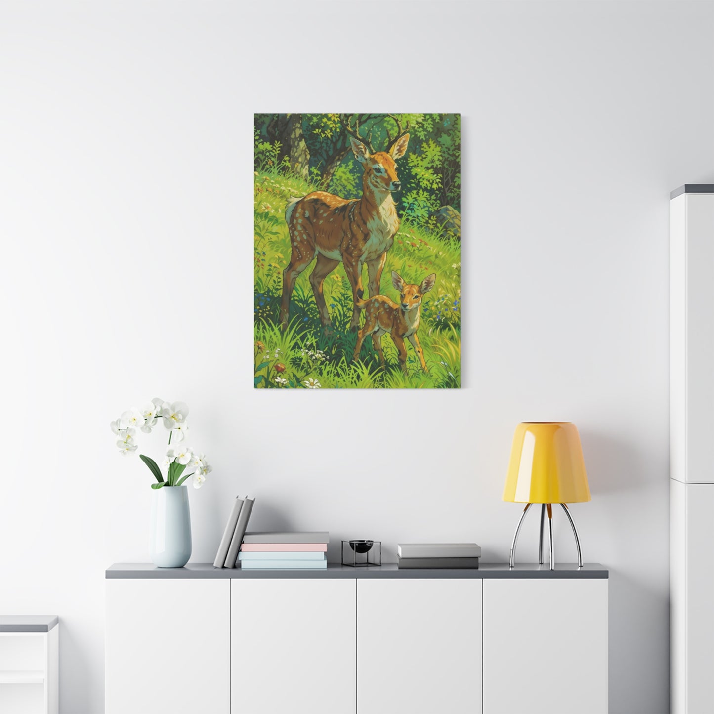 Deer With Baby Wall Art & Canvas Prints