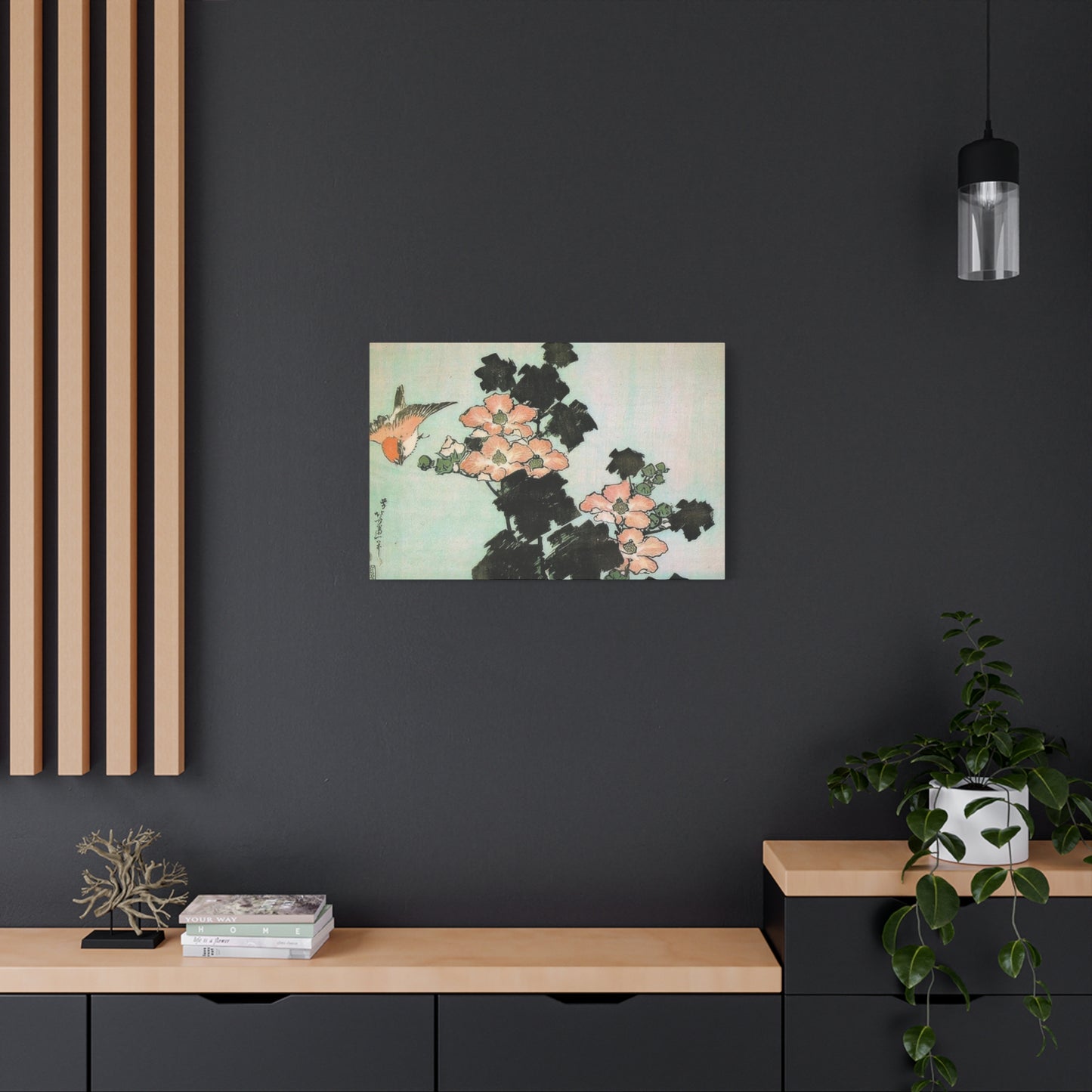 Katsushika Hokusai Hibiscus And Sparrow Wall Art & Canvas Prints
