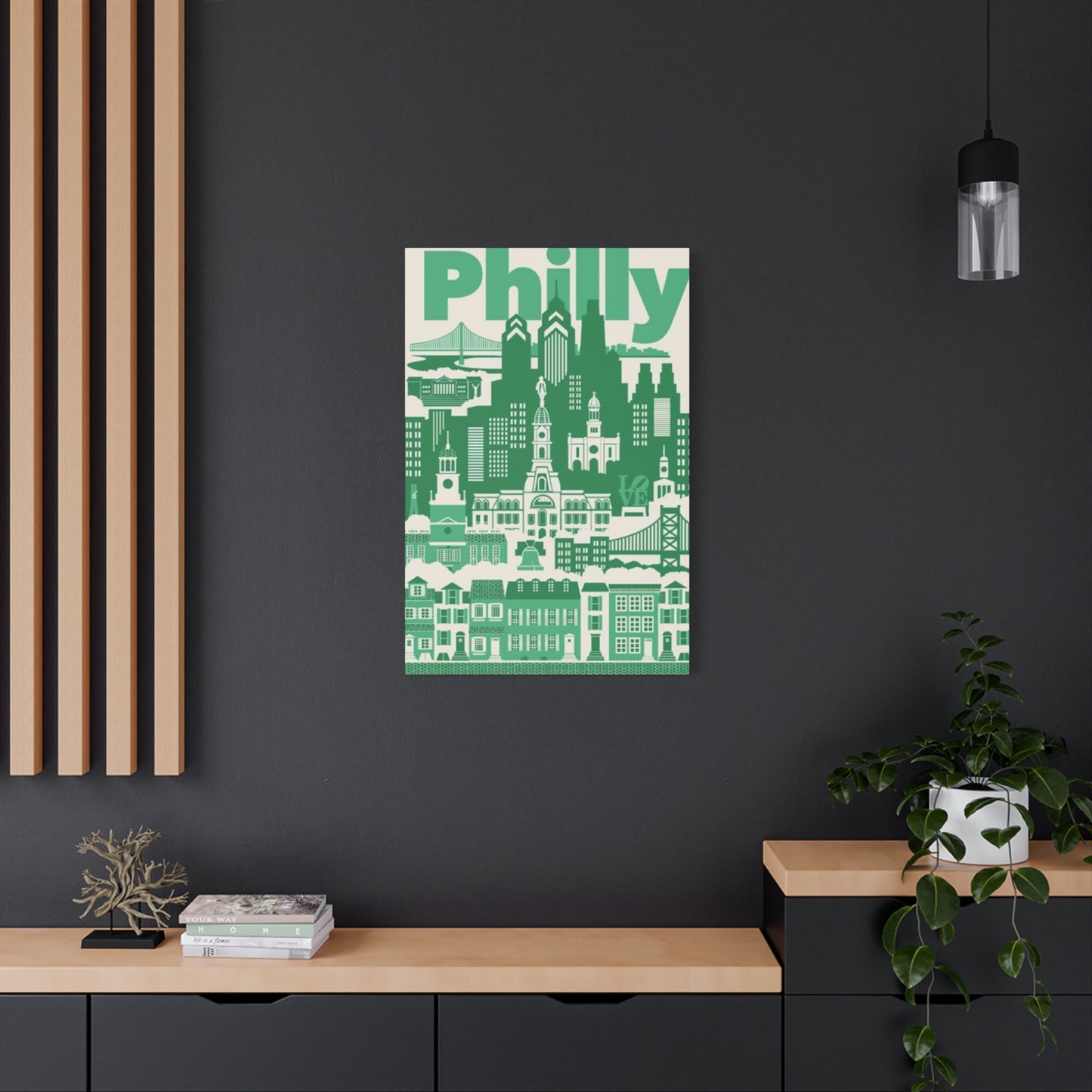 Green Philadelphia Poster Wall Art & Canvas Prints
