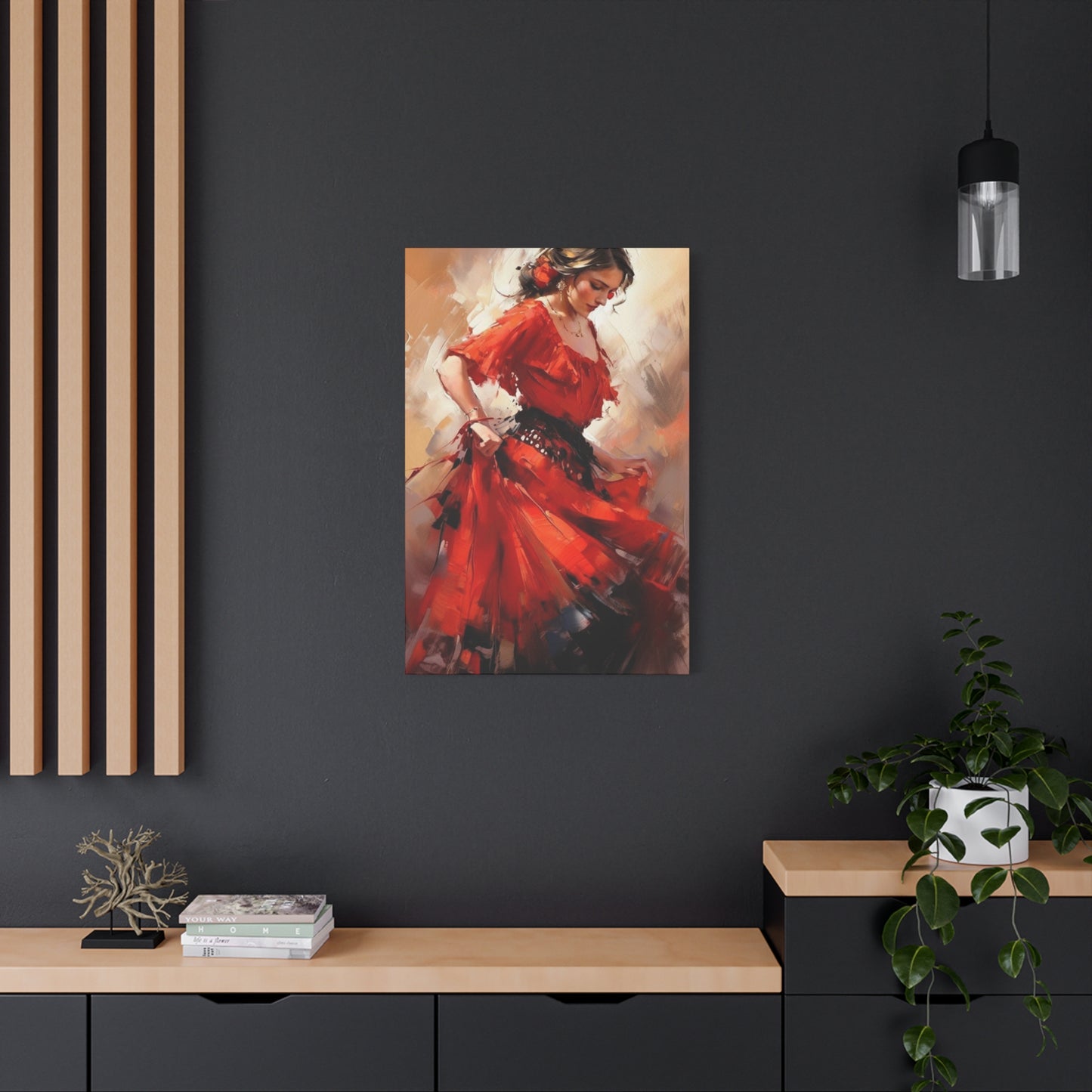 Spain Traditional Red Dance Wear Wall Art & Canvas Prints