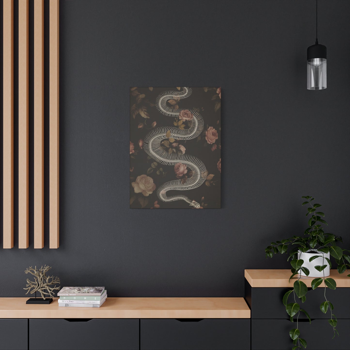 Snake Skeleton Wall Art & Canvas Prints