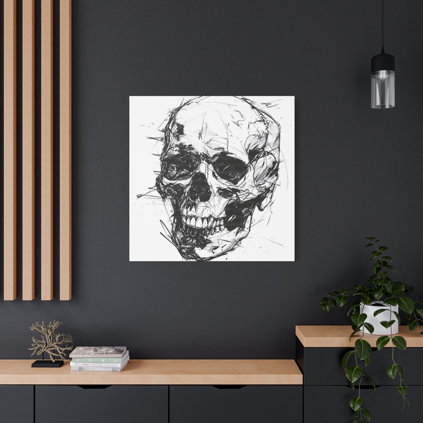 Skull Hand Drawing Wall Art & Canvas Prints