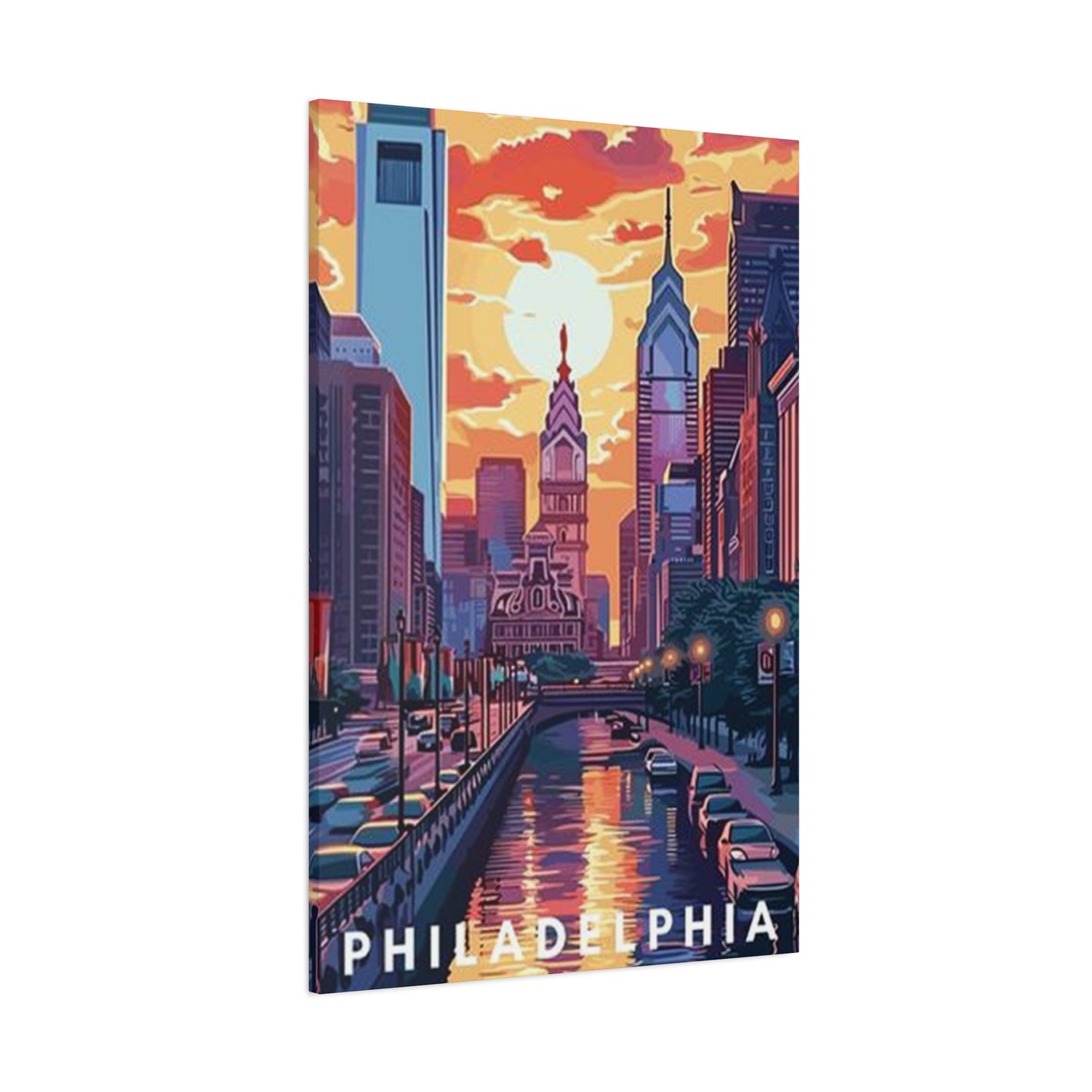 Sunset Of Philadelphia Wall Art & Canvas Prints
