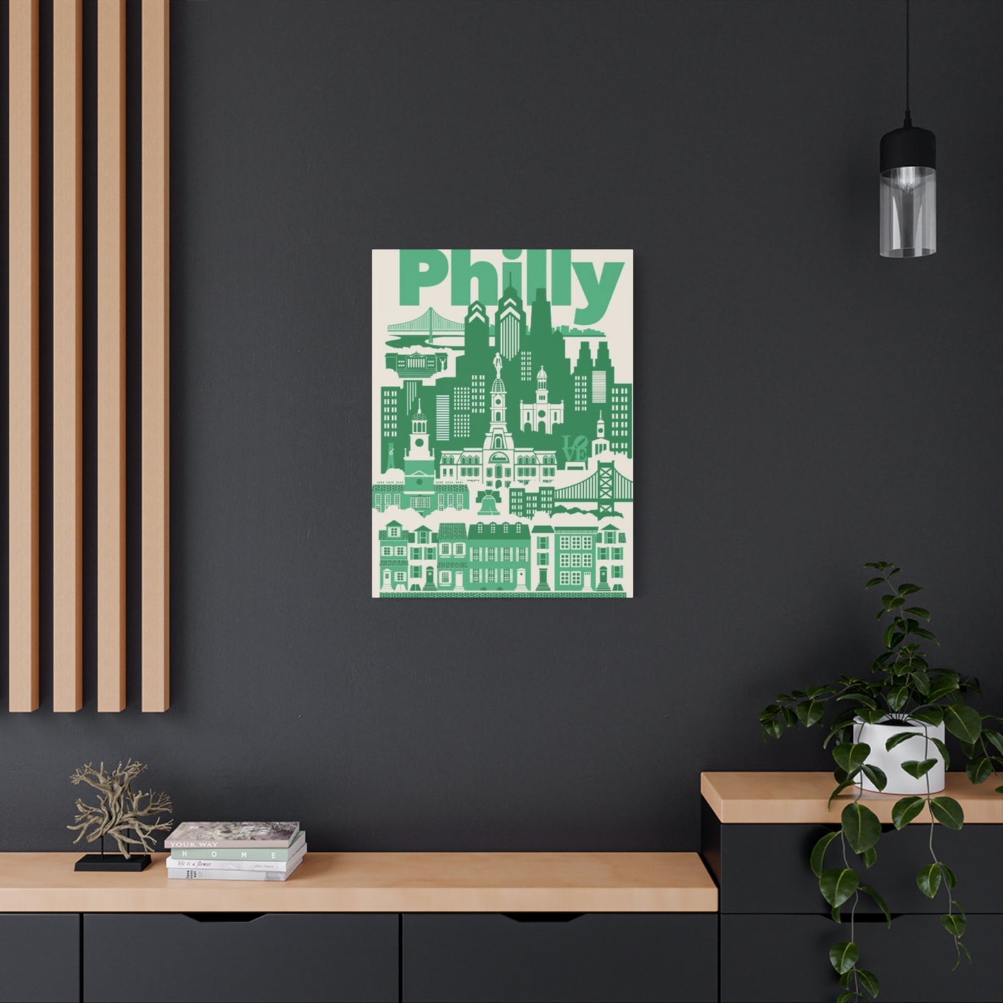 Green Philadelphia Poster Wall Art & Canvas Prints