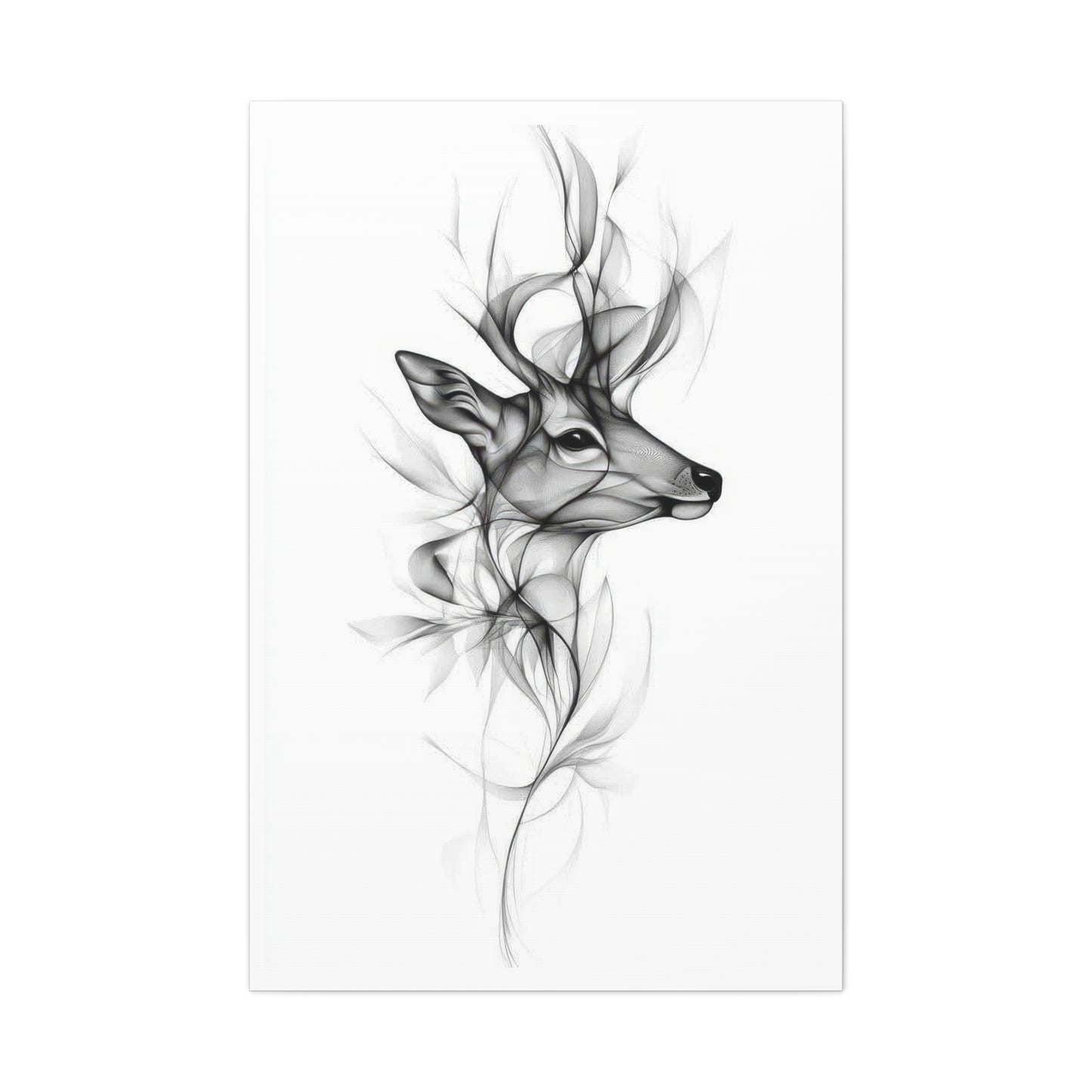 Deer Grey Wall Art & Canvas Prints