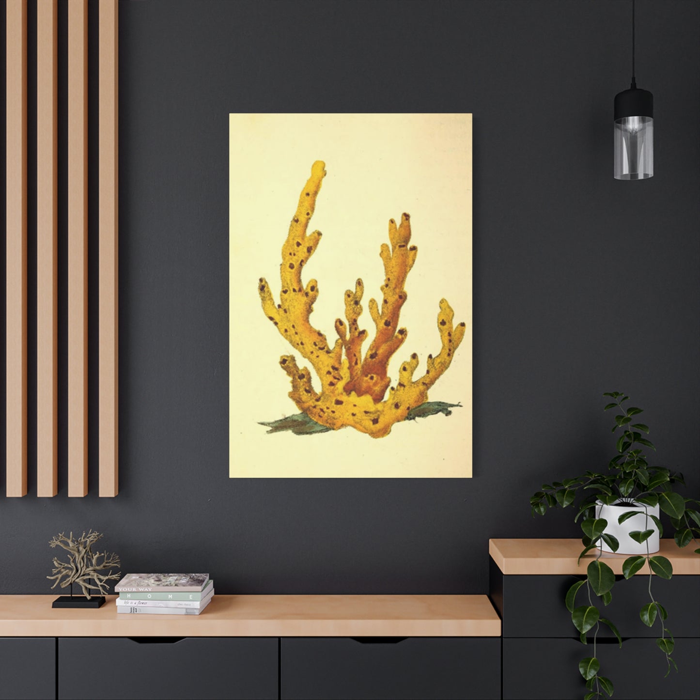 Yellow Shell Stem Painting Wall Art & Canvas Prints