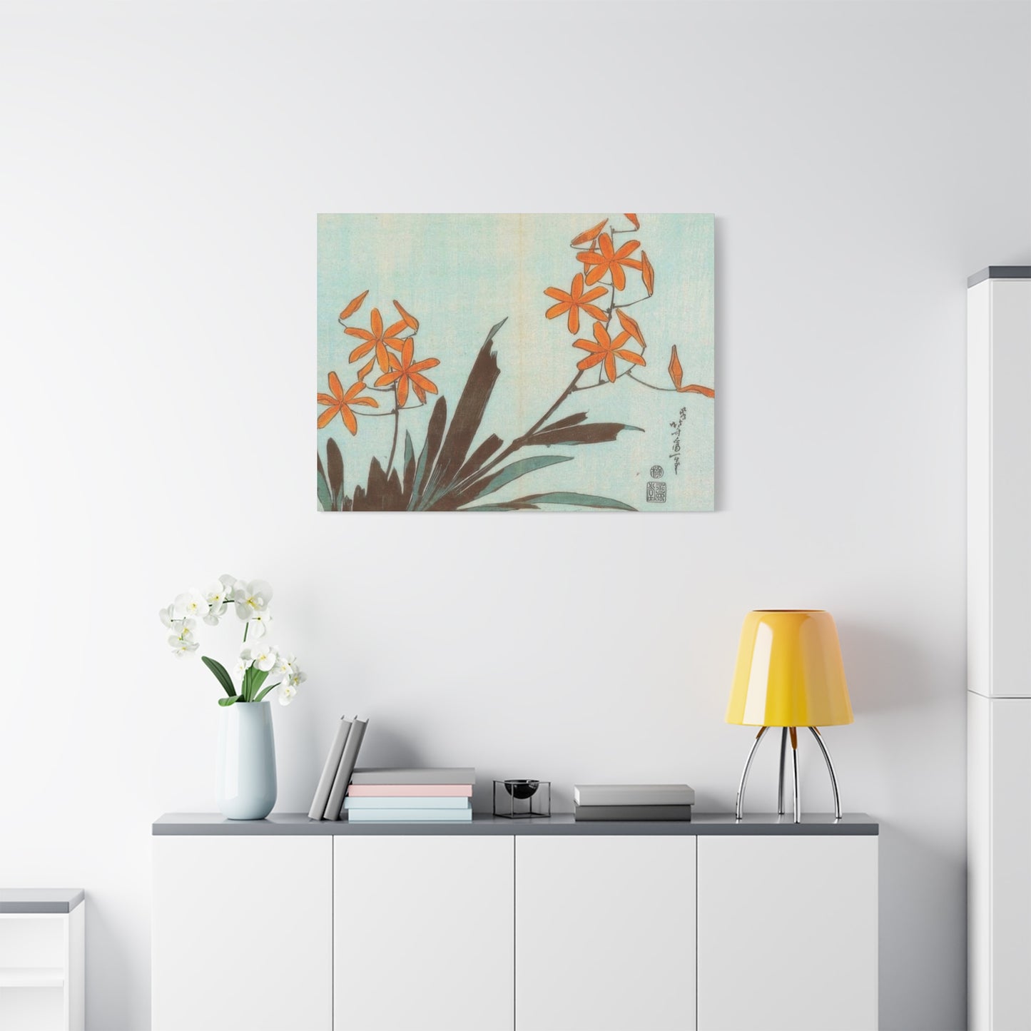 Katsushika Hokusai Orange Orchids Wall Art & Canvas Prints