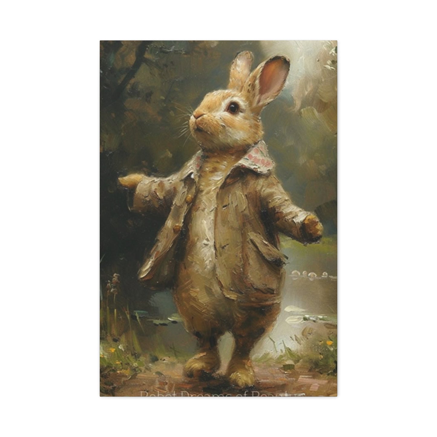 Dressed Rabbit Painting Wall Art & Canvas Prints