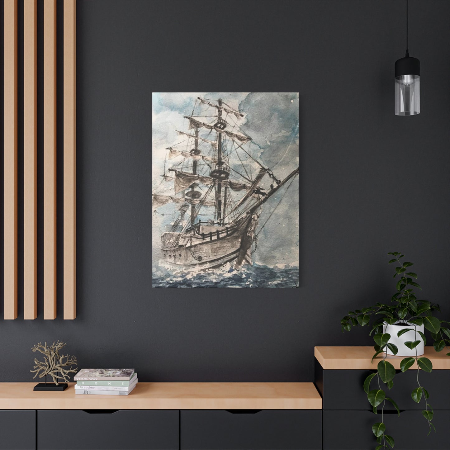 Large Ship Sailing In Ocean Wall Art & Canvas Prints