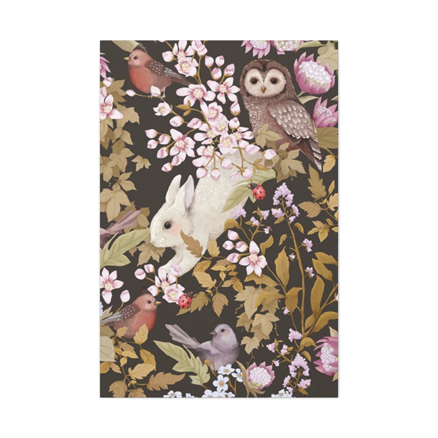 Rabbit With Birds Wall Art & Canvas Prints
