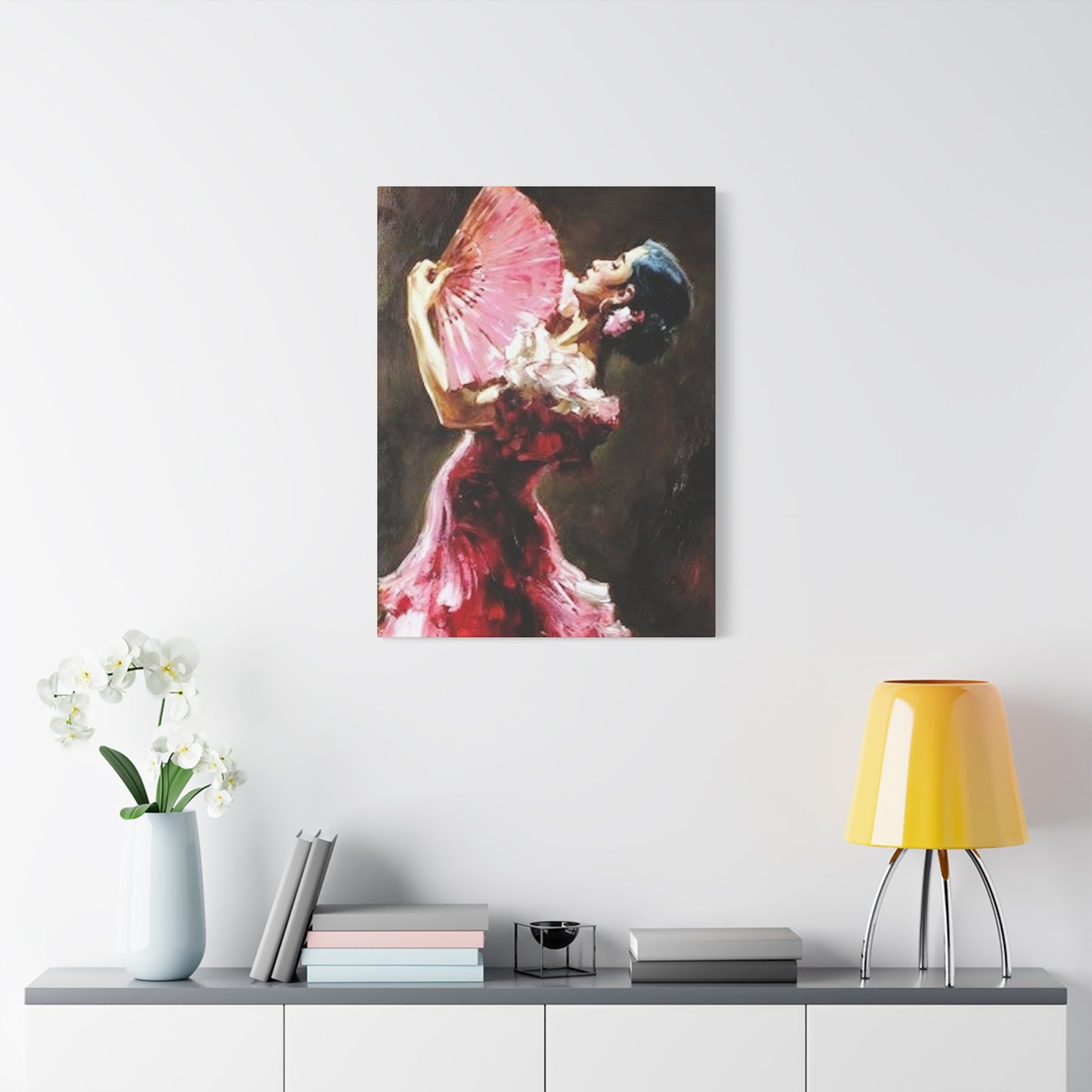 Spain Traditional Pink Dance Wear Wall Art & Canvas Prints