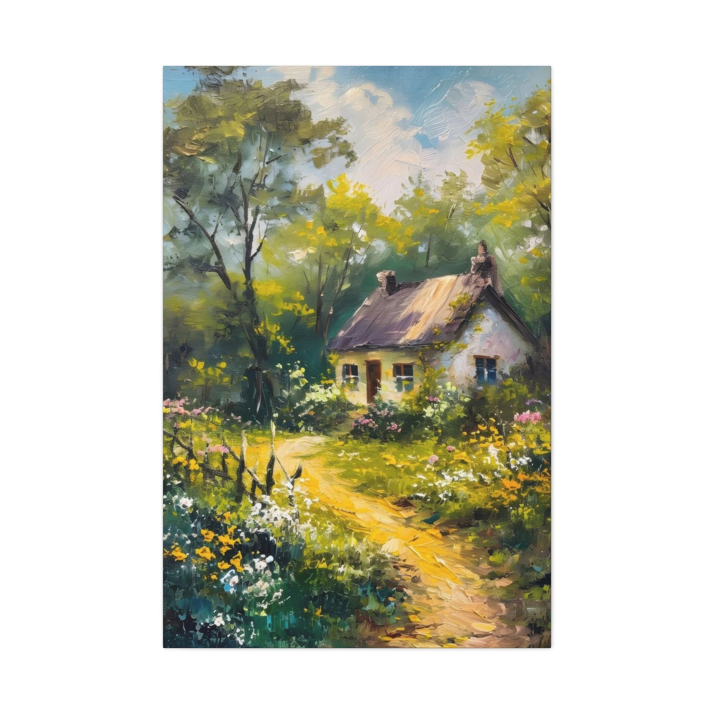 Greenery Cottage Countryside Wall Art & Canvas Prints