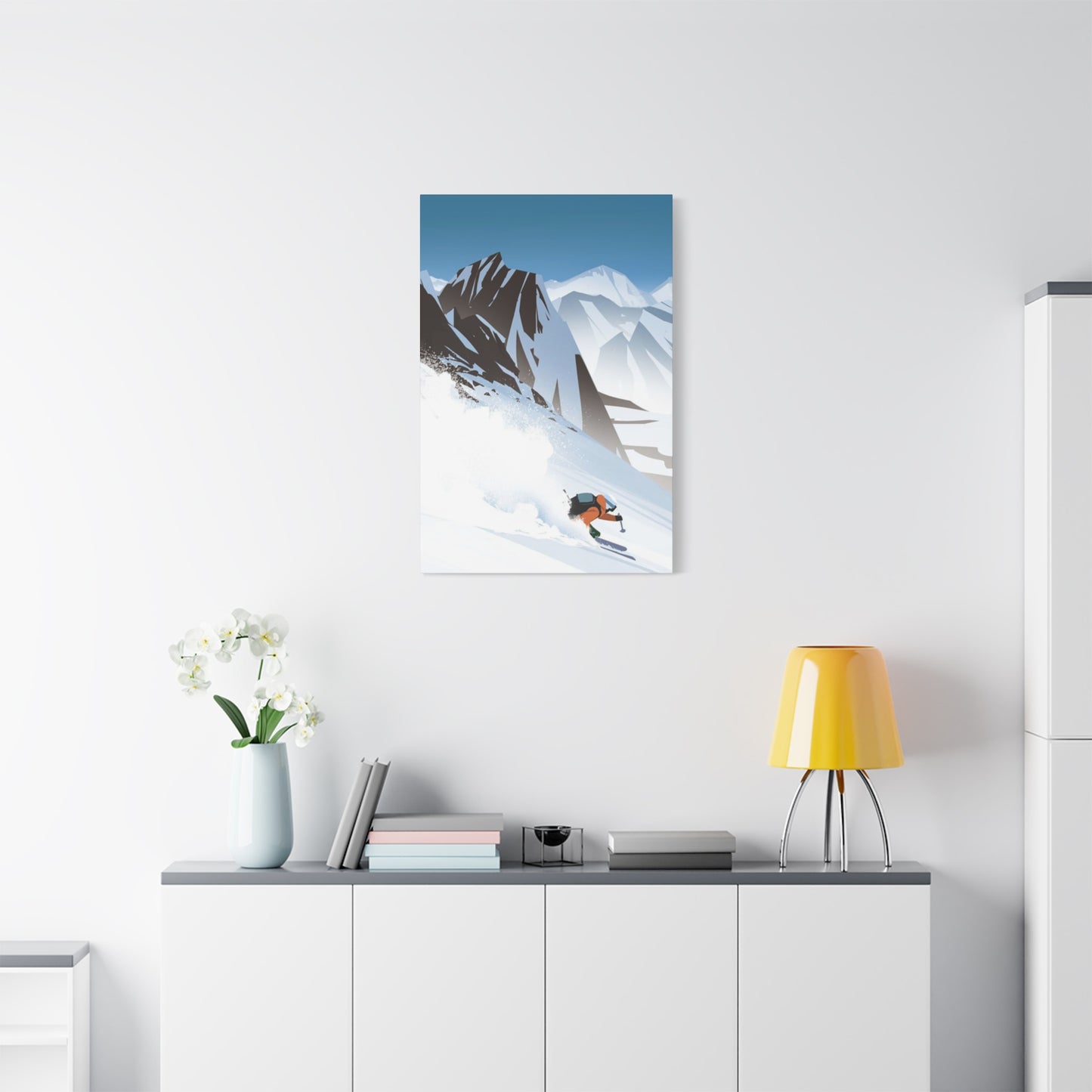 Snow Mountain Skiing Wall Art & Canvas Prints