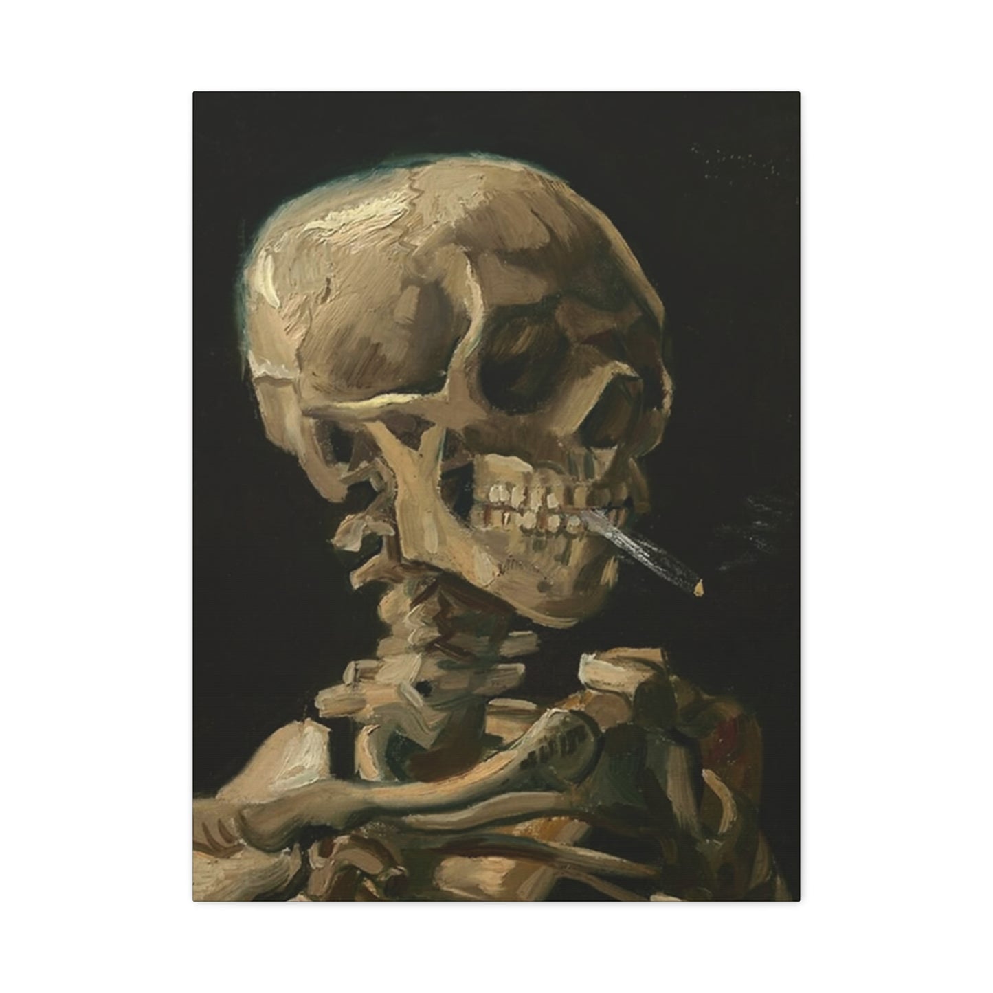 Smoking Skull Wall Art & Canvas Prints