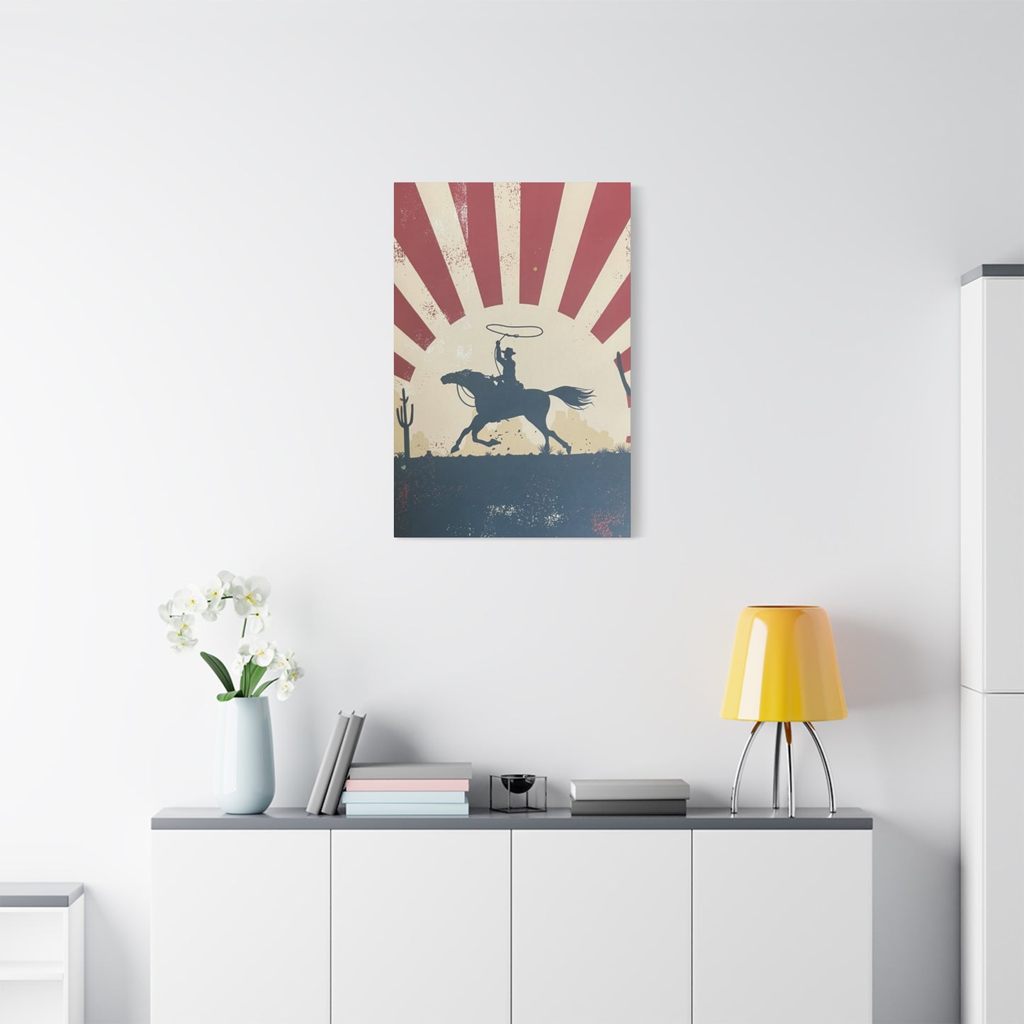 Cowboy On Horse Poster Wall Art & Canvas Prints