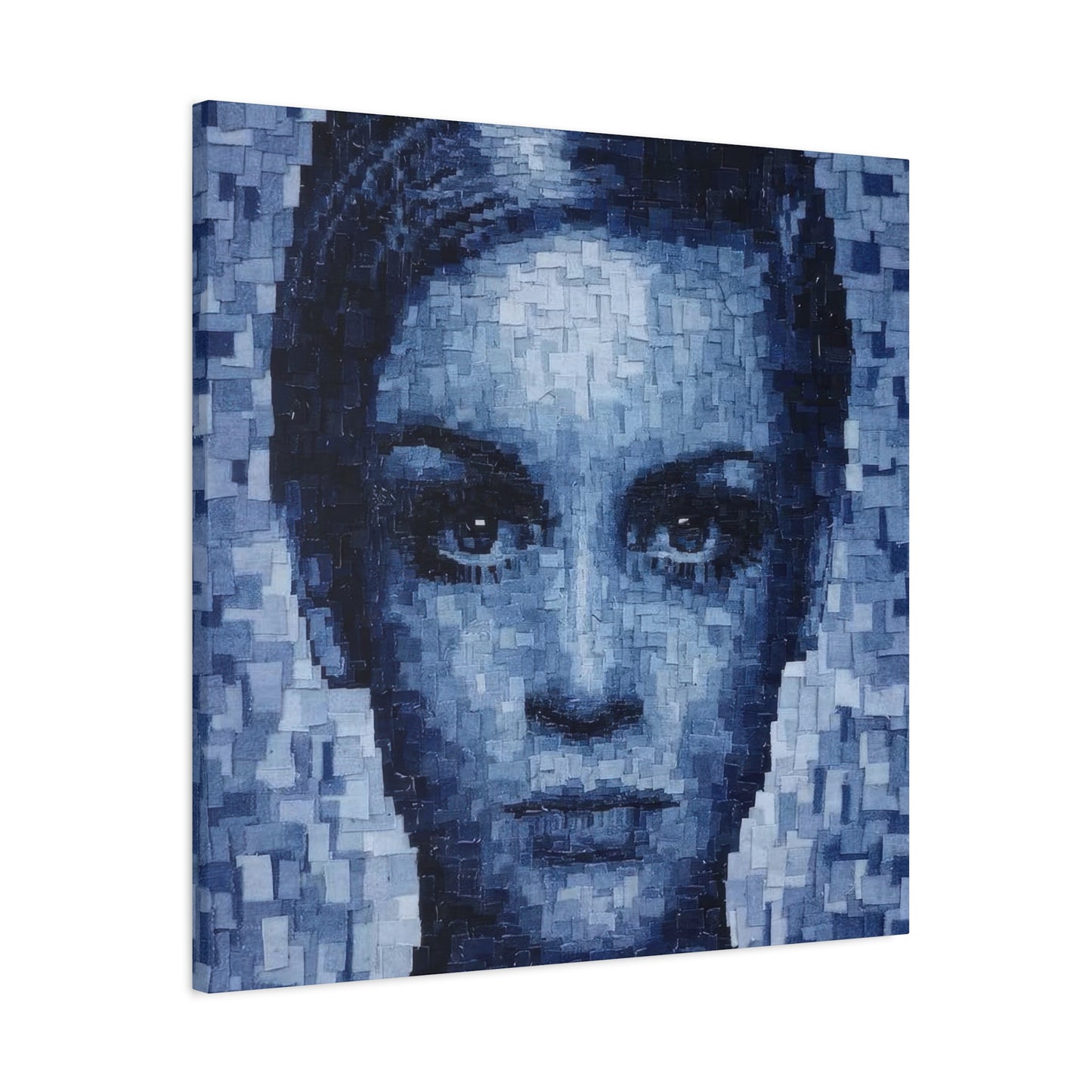 Denim Face Pattern Wall Art & Canvas Prints