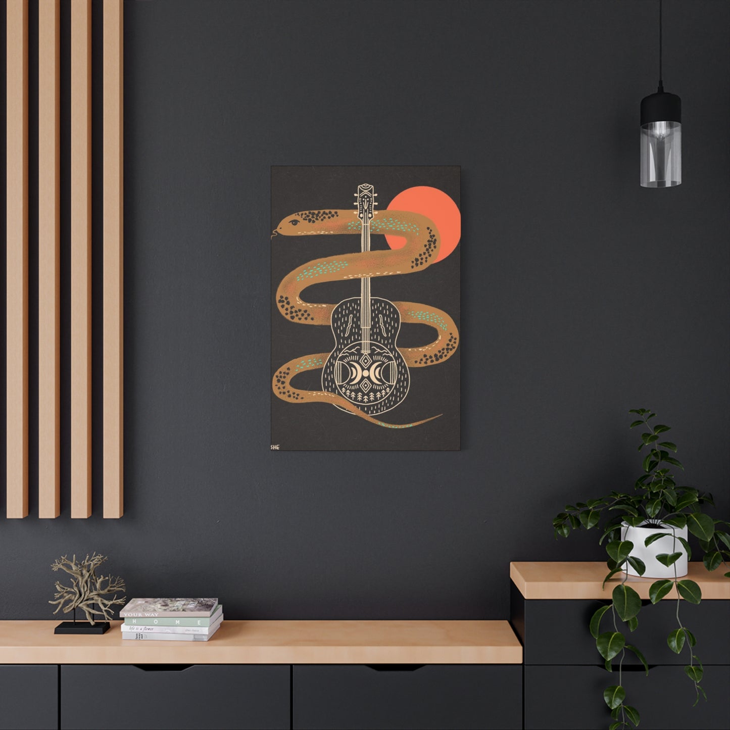 Snake And Guitar Wall Art & Canvas Prints