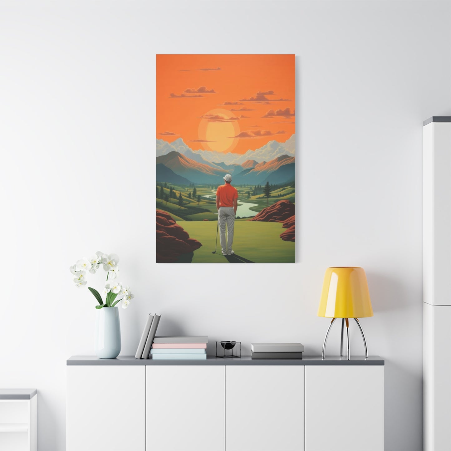 Golf At Sunset Wall Art & Canvas Prints