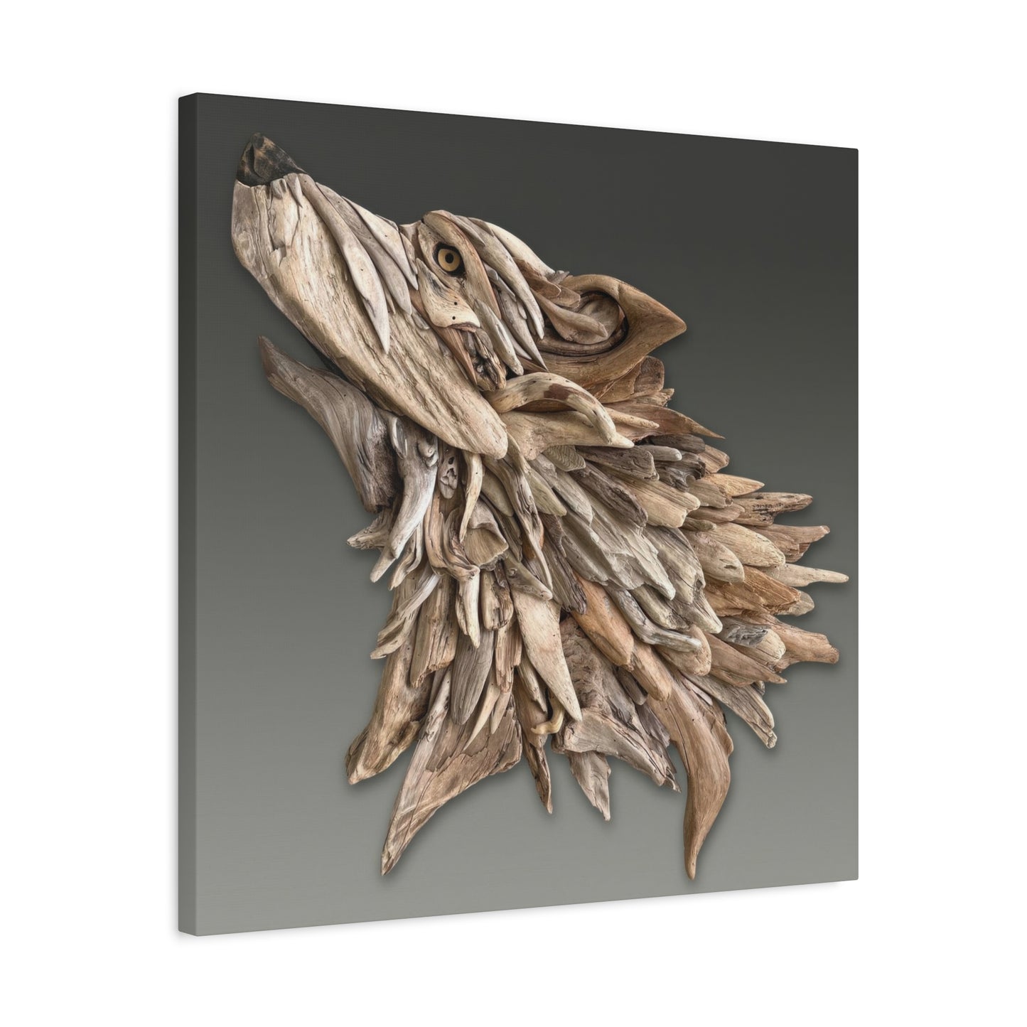 Driftwood Wolf Wall Art & Canvas Prints