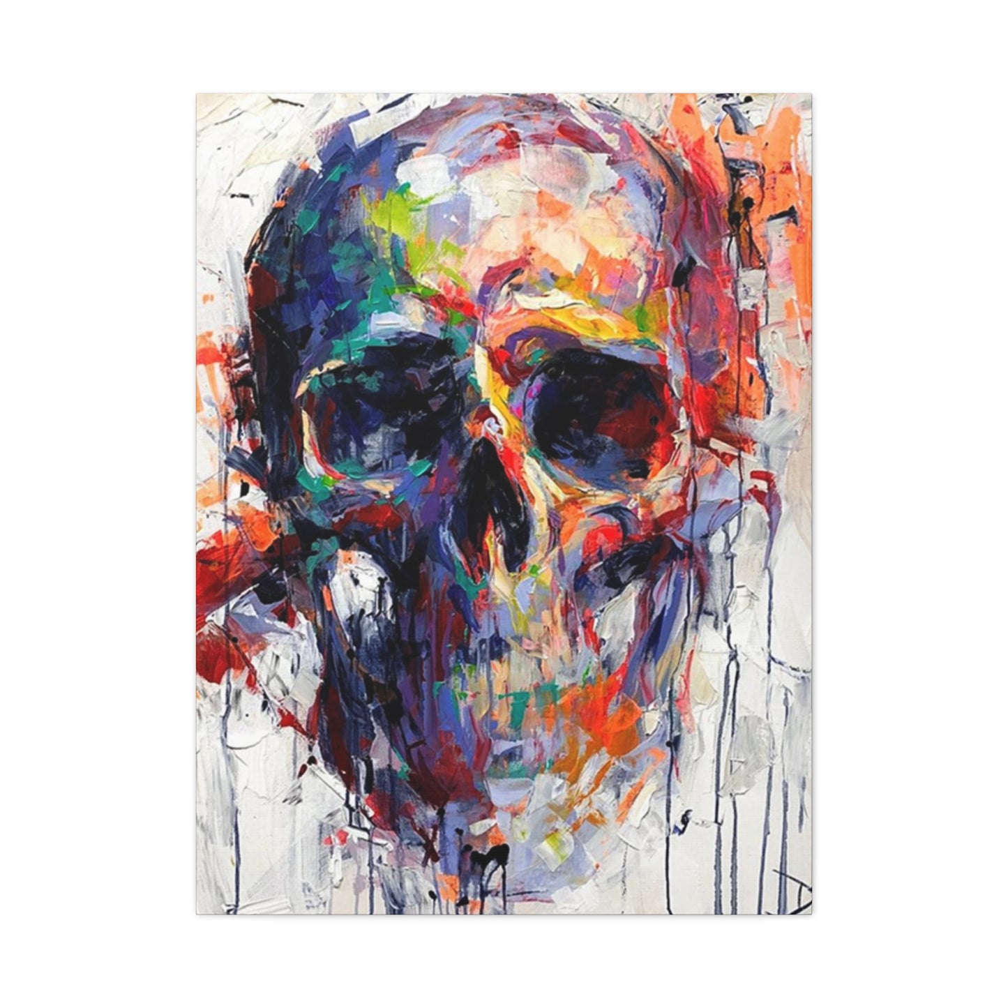Colorful Skull Painting Wall Art & Canvas Prints