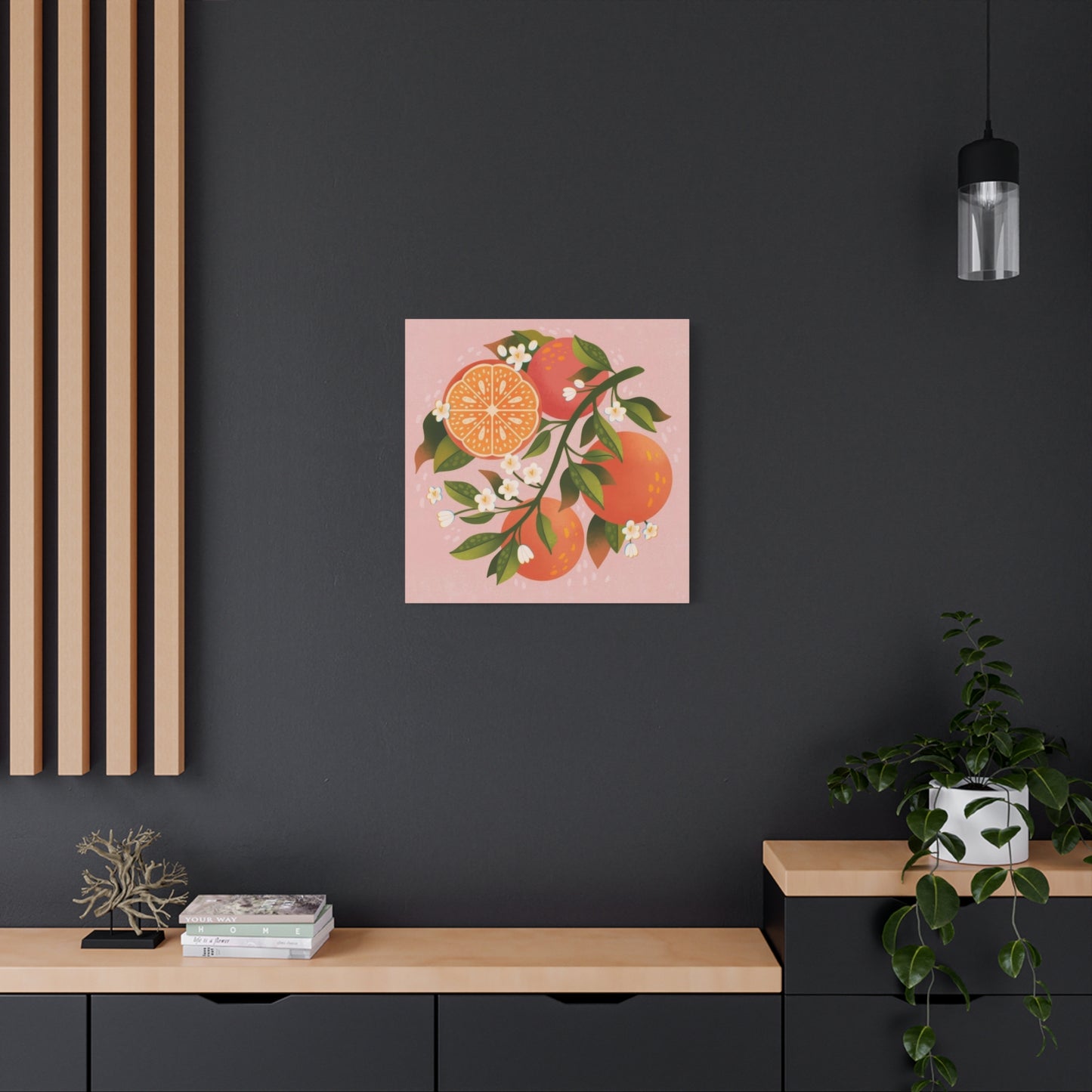 Oranges Pink BG Wall Art & Canvas Prints
