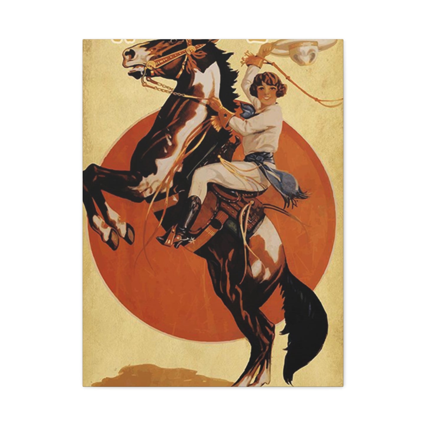 Girl Riding Horse Poster Wall Art & Canvas Prints