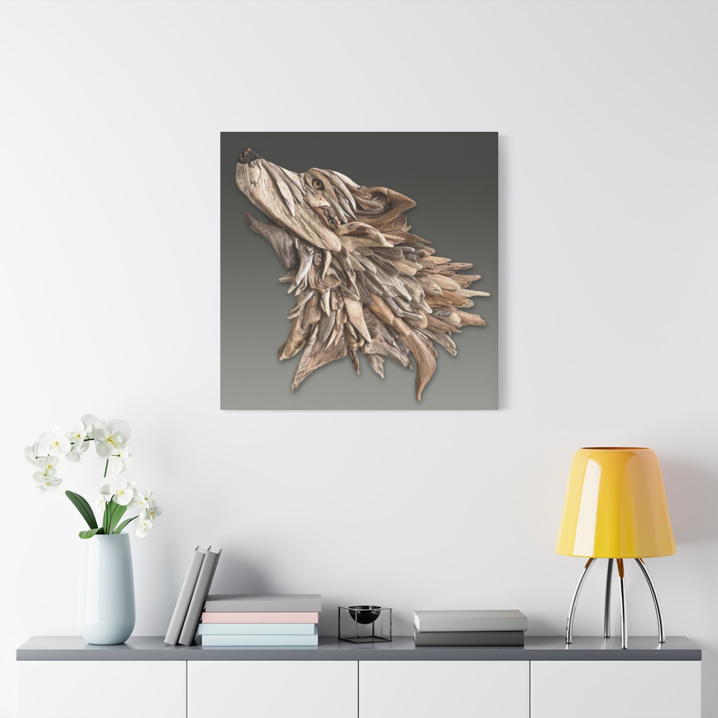 Driftwood Wolf Wall Art & Canvas Prints