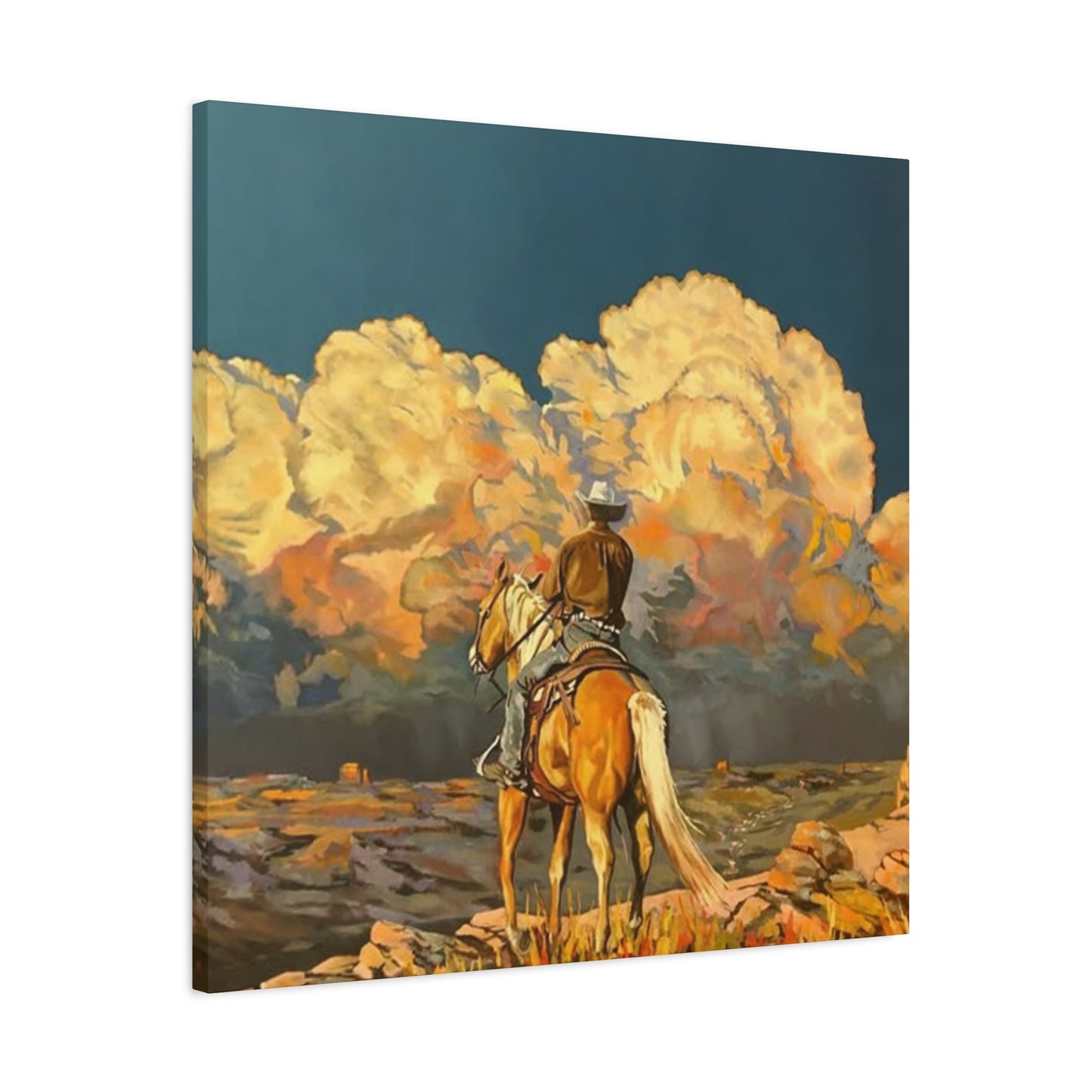 Cowboy In Southwest Wall Art & Canvas Prints