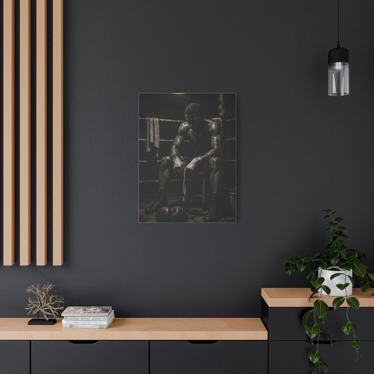 Monochrome Boxer Legacy Sports Wall Art & Canvas Print