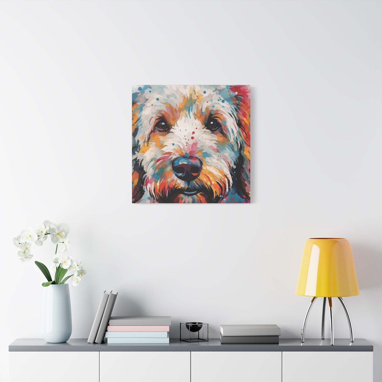 Labradoodle Colorful Wall Art & Canvas Prints