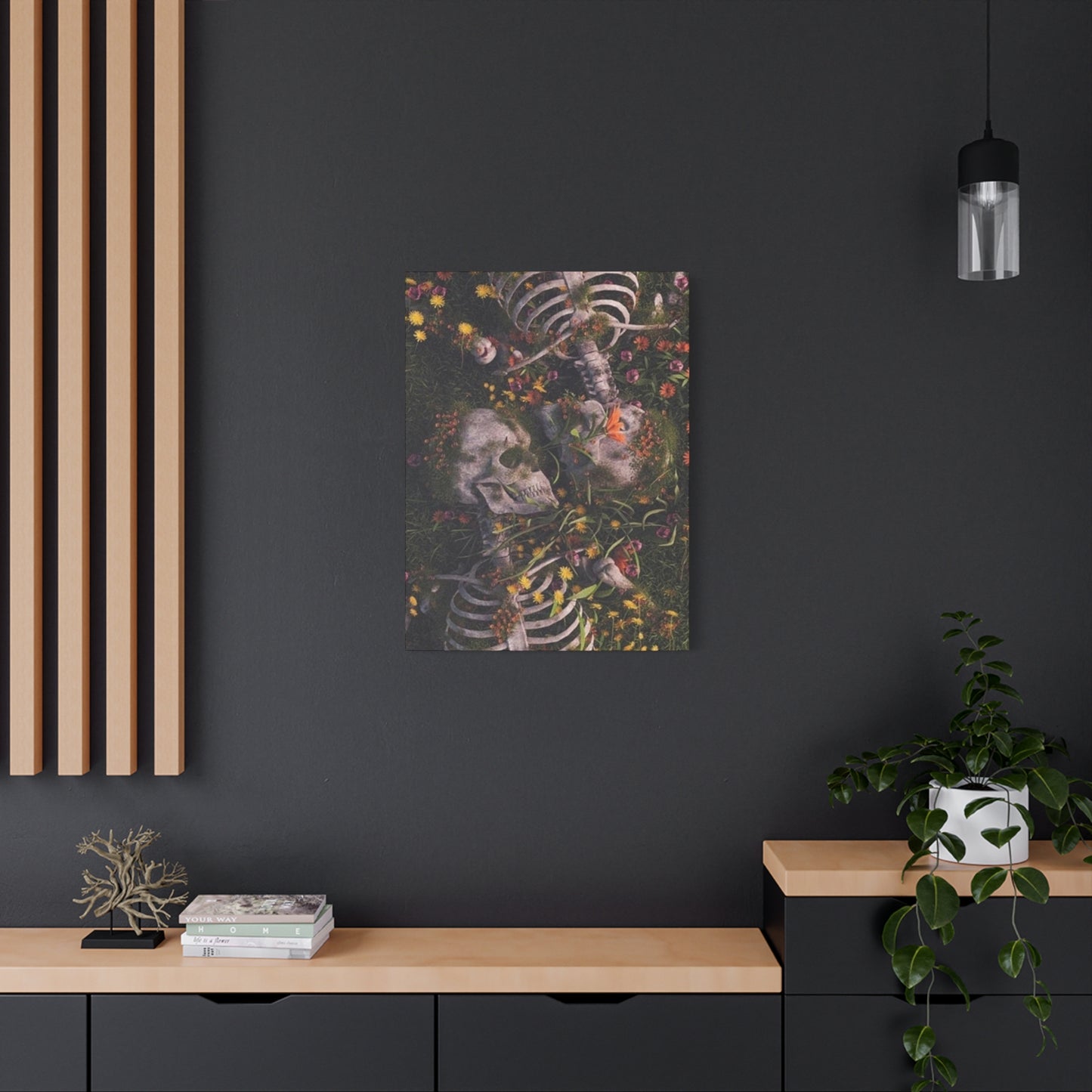 Skeleton Couple Painting Wall Art & Canvas Prints