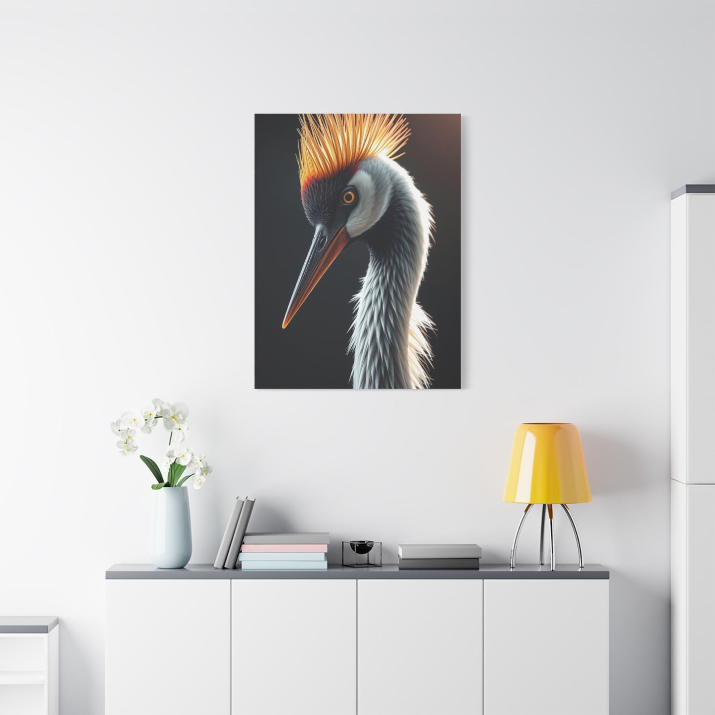 Crane Bird Art Refined Canvas Wall Art & Canvas Print