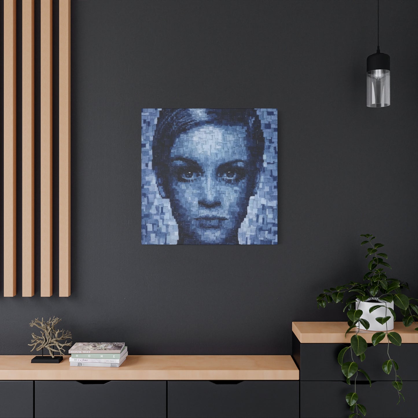 Denim Face Pattern Wall Art & Canvas Prints