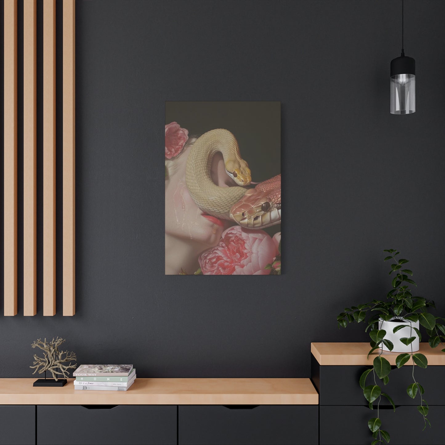 Snake On Lips Wall Art & Canvas Prints