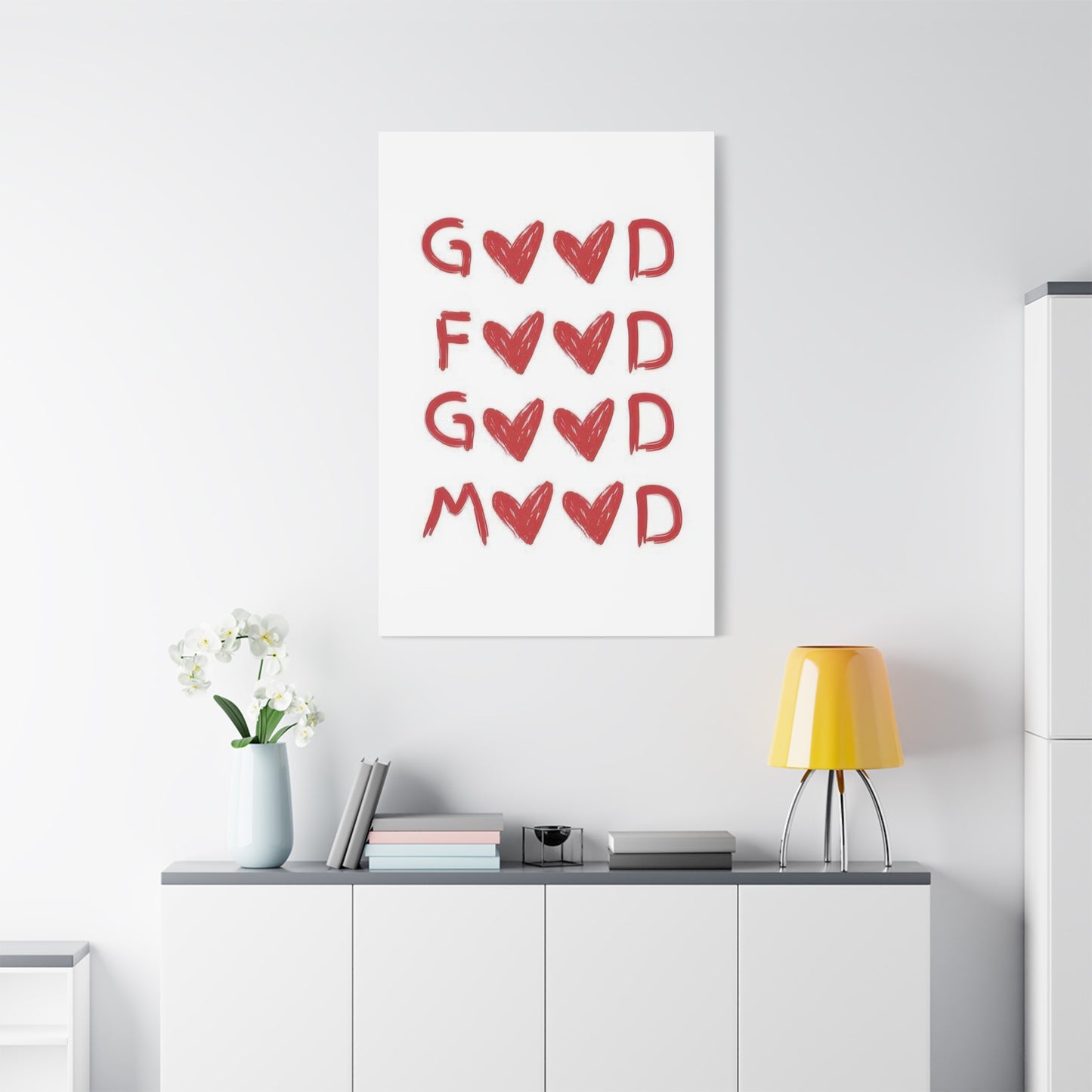 Good Food Good Mood Wall Art & Canvas Prints
