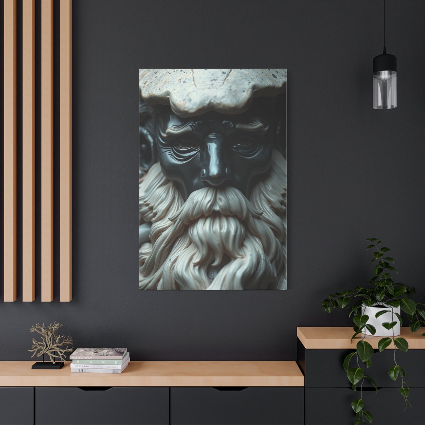 Supreme Charcoal, Onyx, and Ivory Art Collection Wall Art & Canvas Print