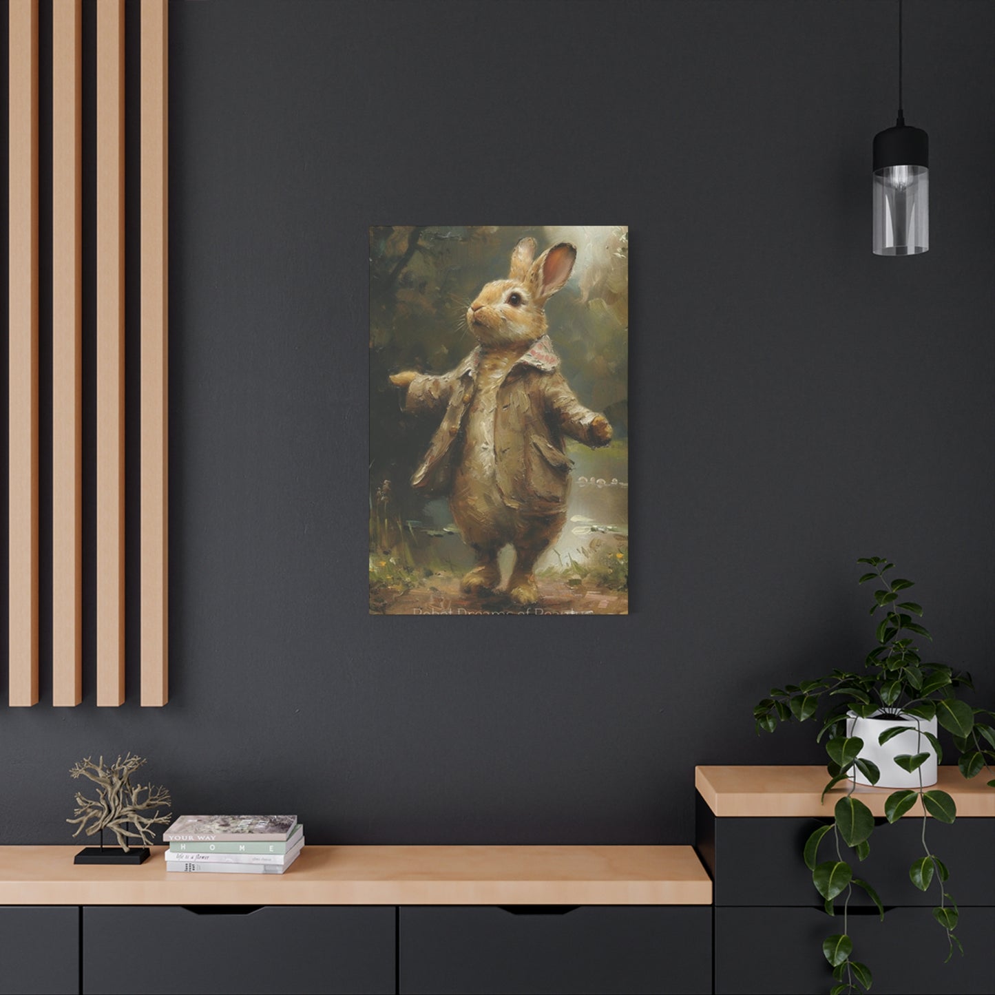Dressed Rabbit Painting Wall Art & Canvas Prints