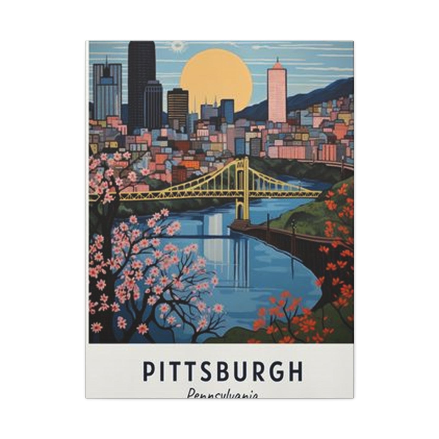 Dawn Sky Pittsburgh Poster Wall Art & Canvas Prints