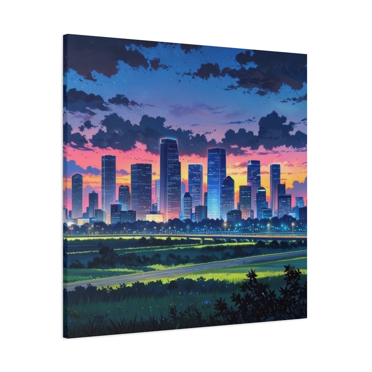 Houston Skyline Sunset Wall Art & Canvas Prints