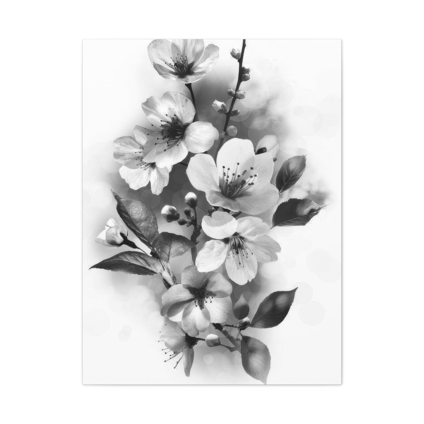 Flowers Grey Wall Art & Canvas Prints