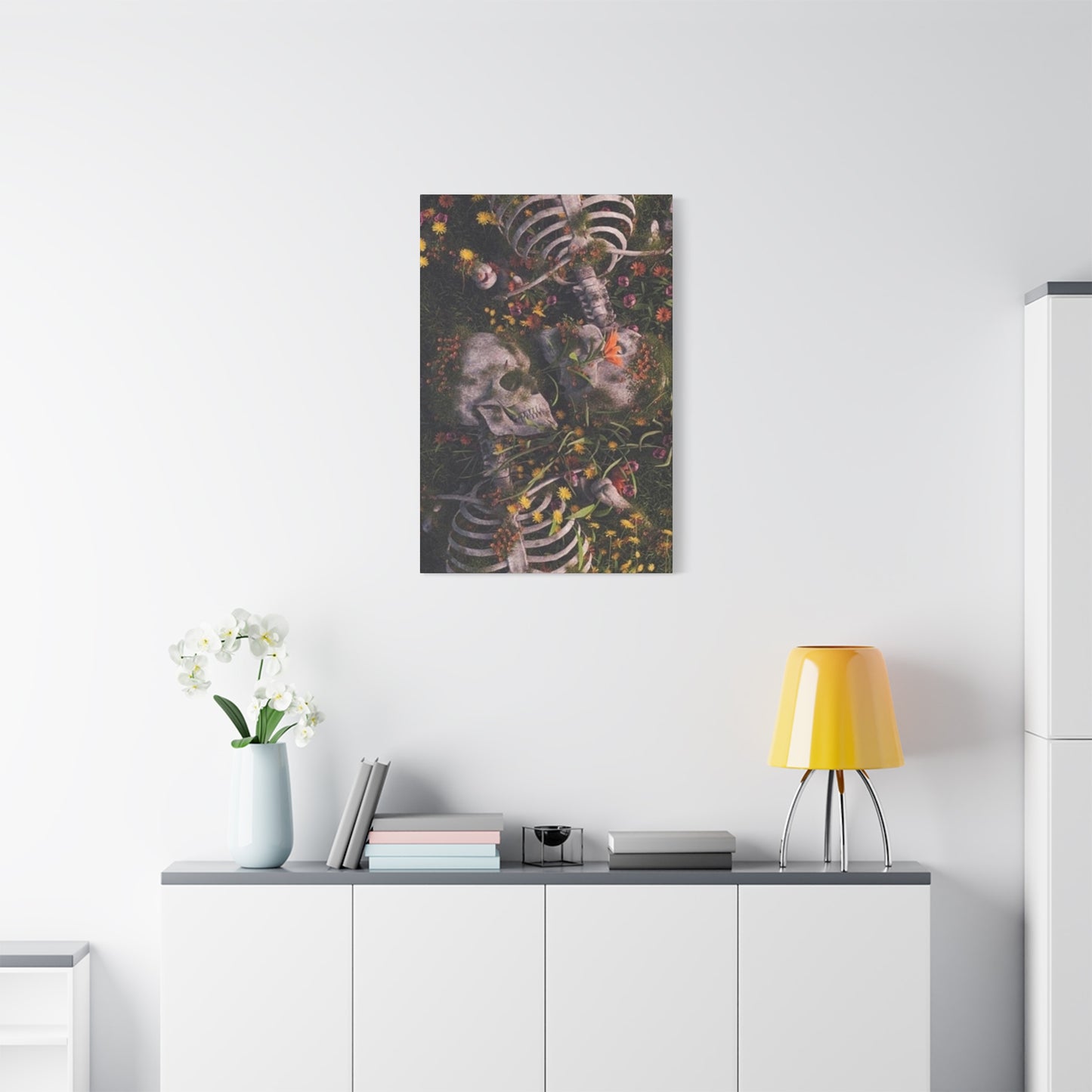 Skeleton Couple Painting Wall Art & Canvas Prints