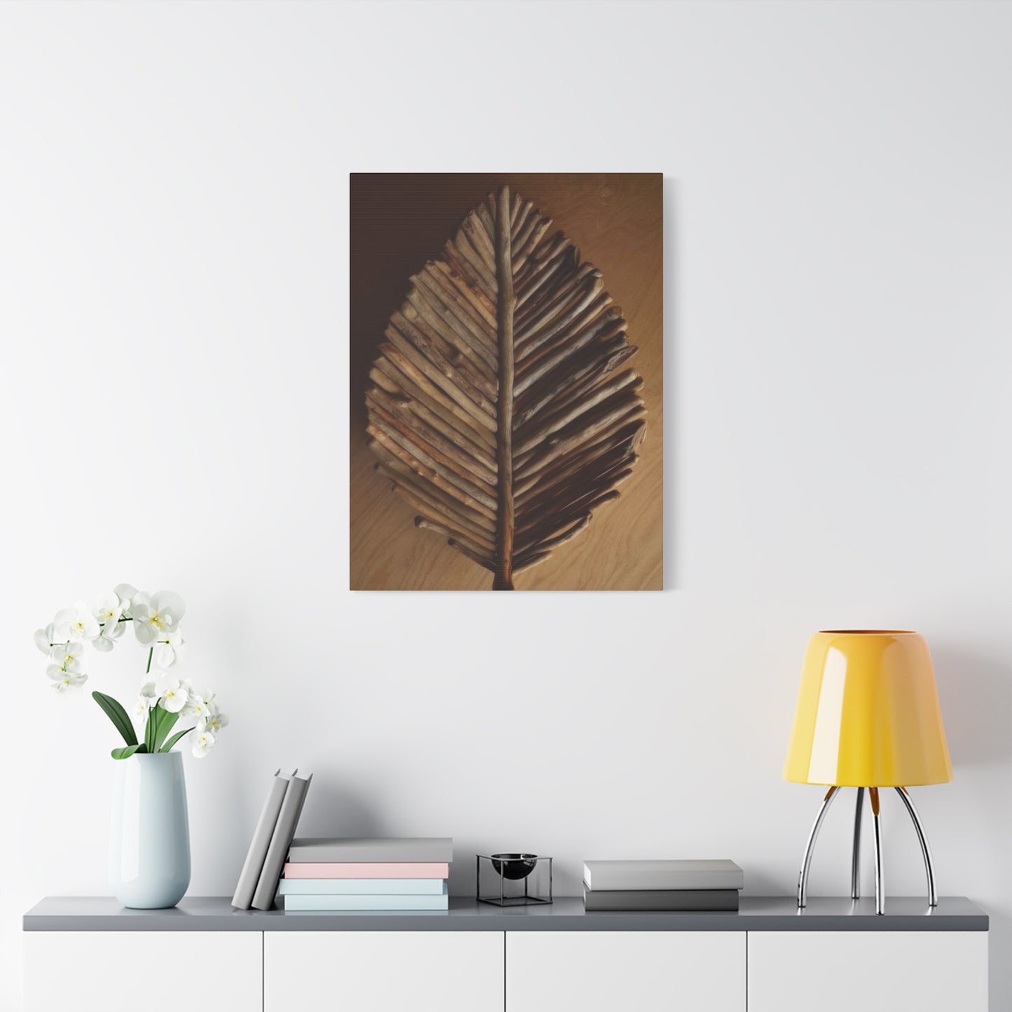 Driftwood Leaf Wall Art & Canvas Prints