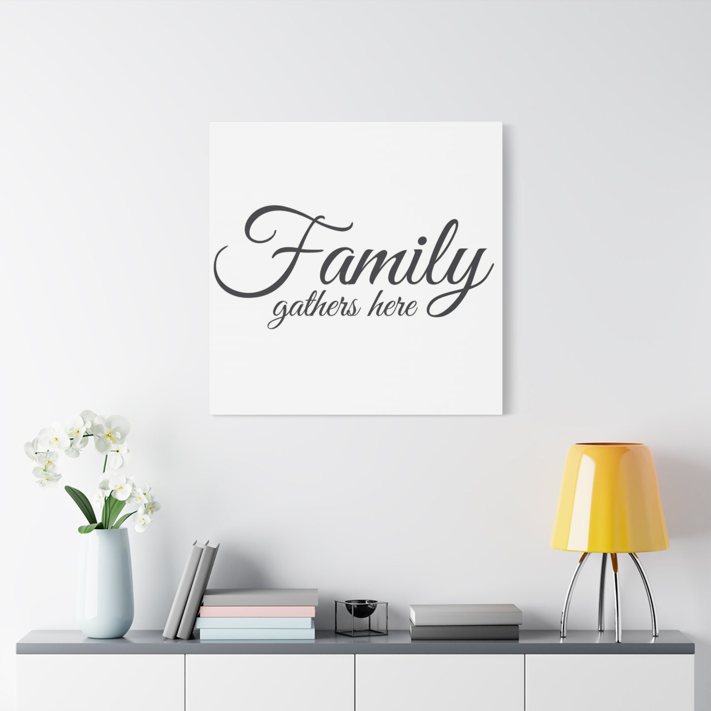 Family Gathers Here Wall Art & Canvas Prints