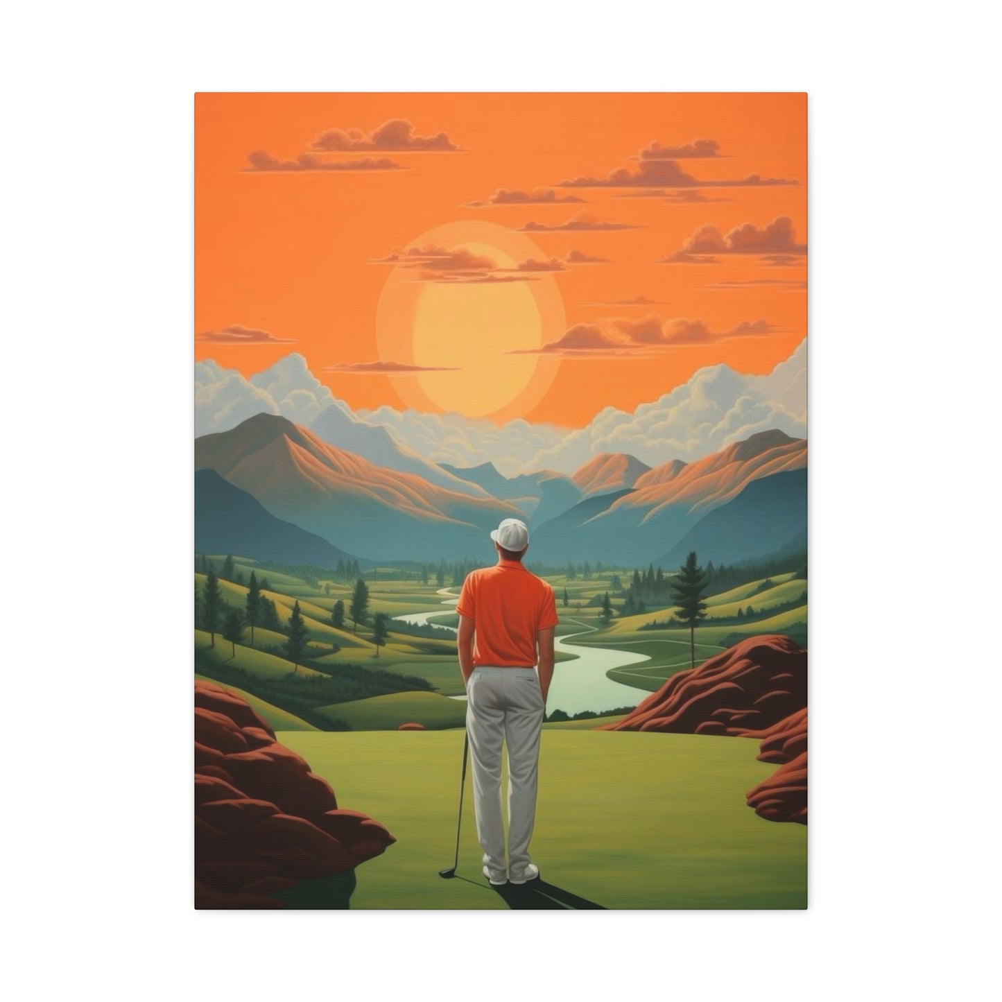 Golf At Sunset Wall Art & Canvas Prints