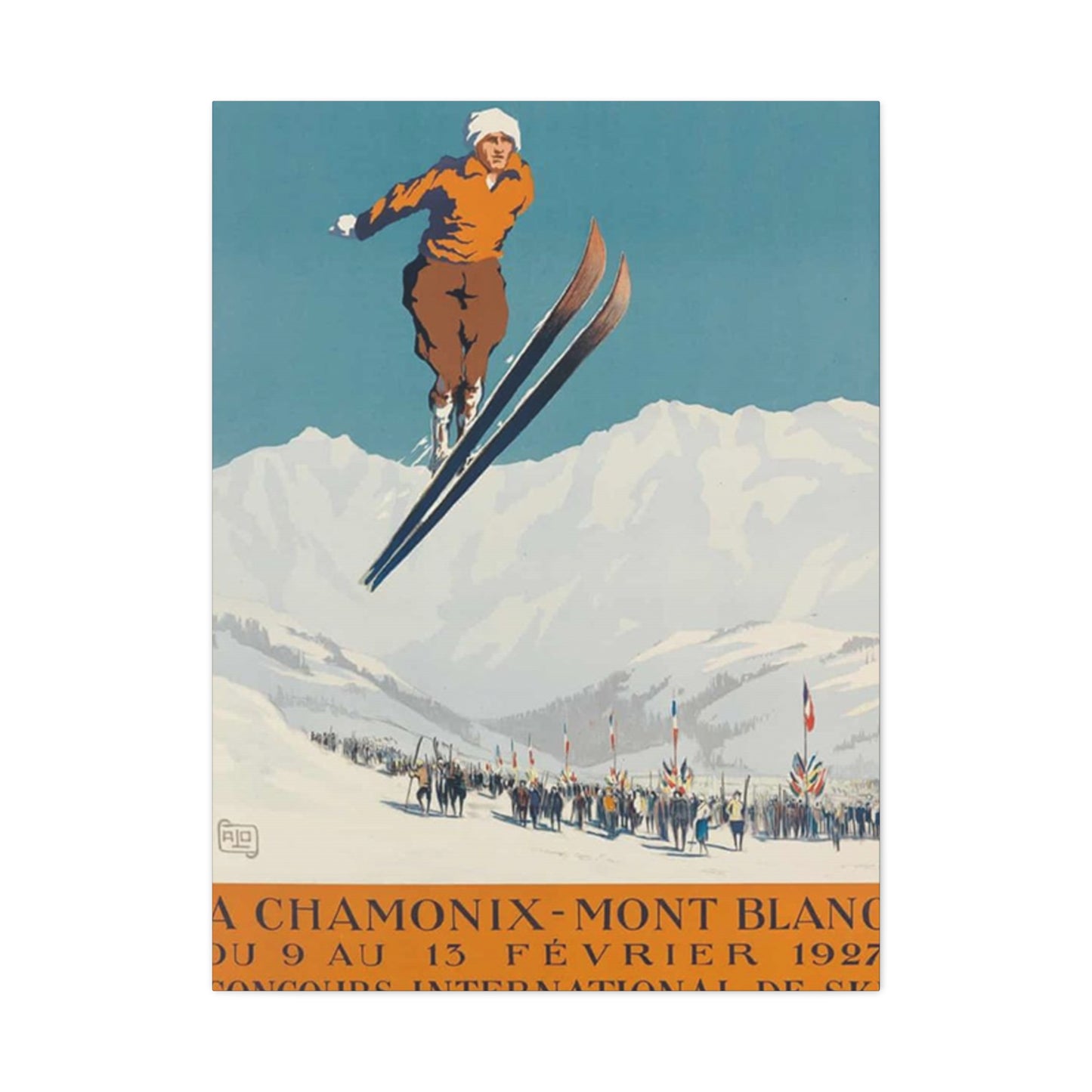 Skiing Competition Poster Wall Art & Canvas Prints
