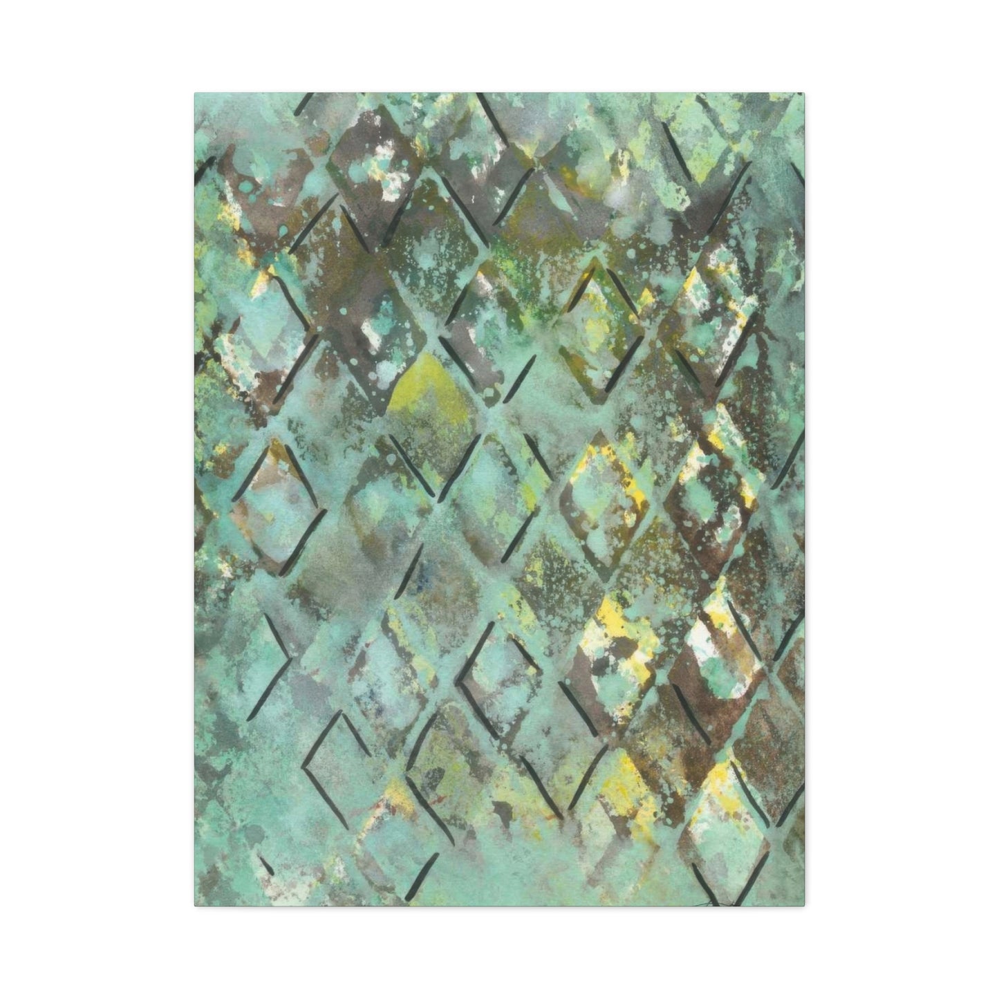 Joyce Combs Lattice In Green Wall Art & Canvas Prints