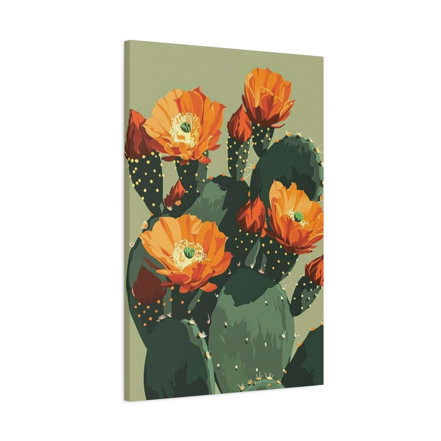 Flower On Cactus Wall Art & Canvas Prints