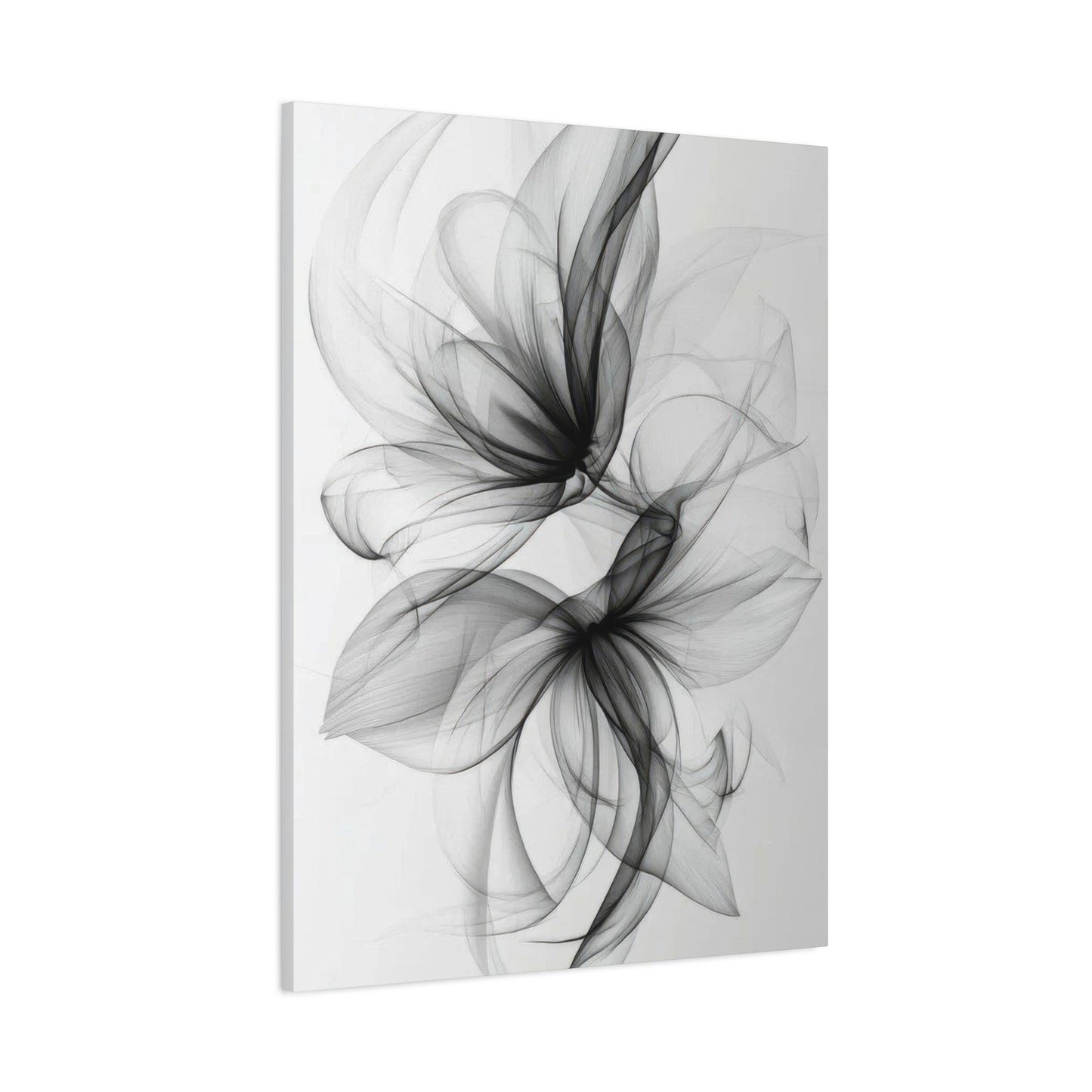 Flower Lines Grey Wall Art & Canvas Prints