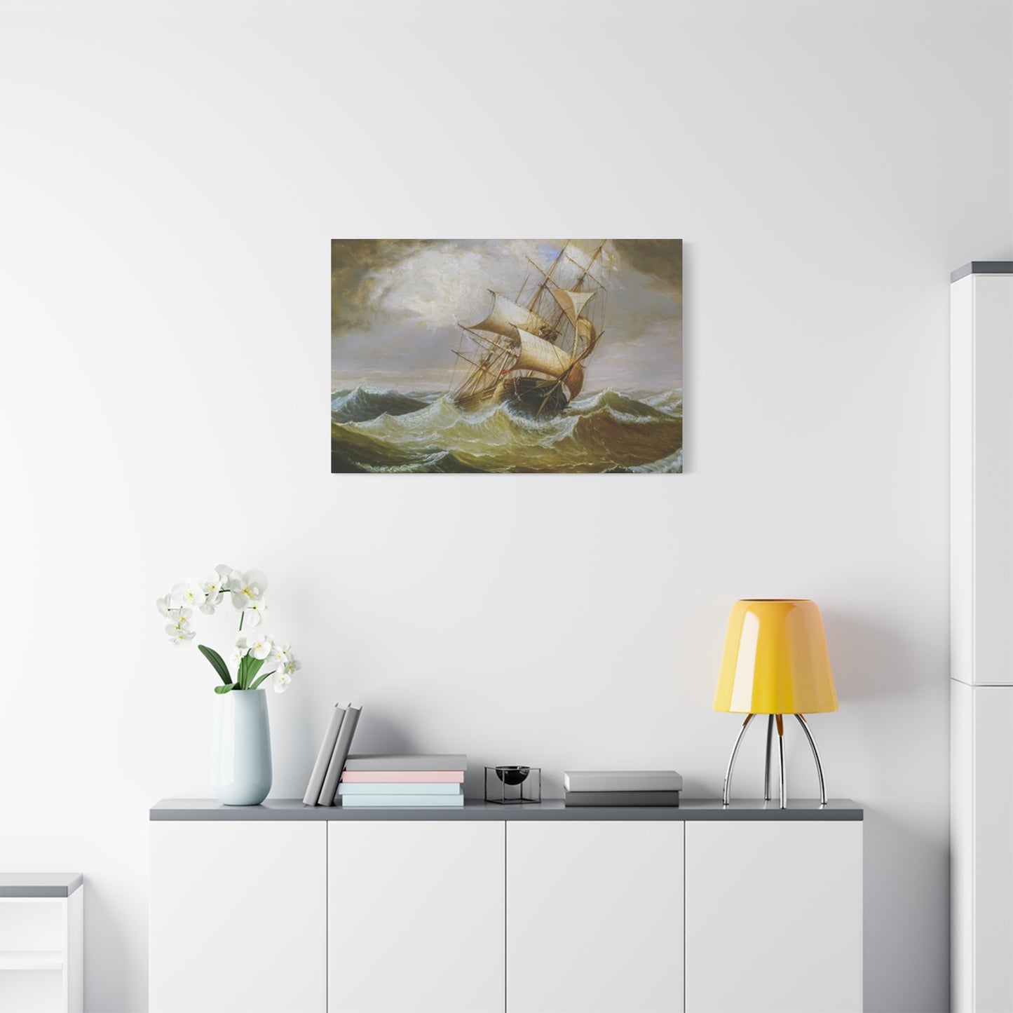 Derailing Ship In Ocean Wall Art & Canvas Prints