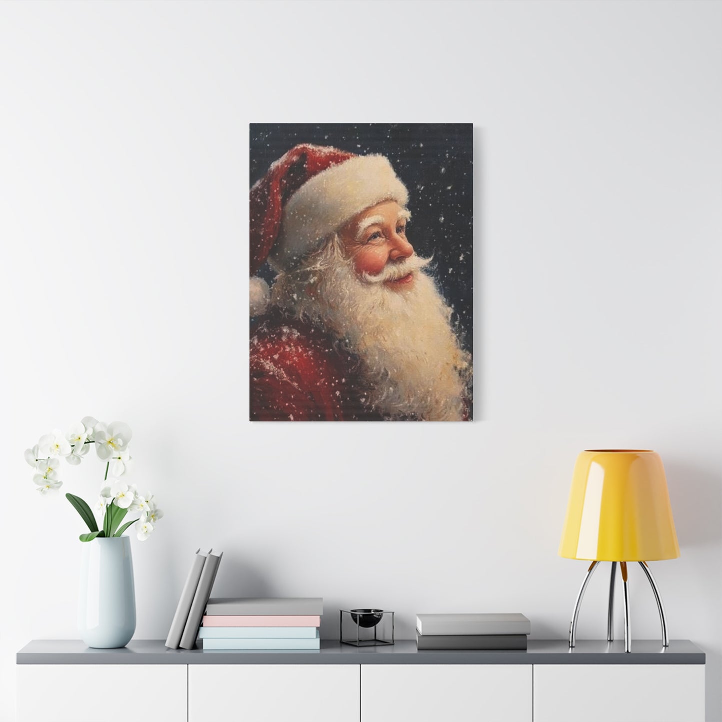 Snowfall Santa Claus Wall Art & Canvas Prints